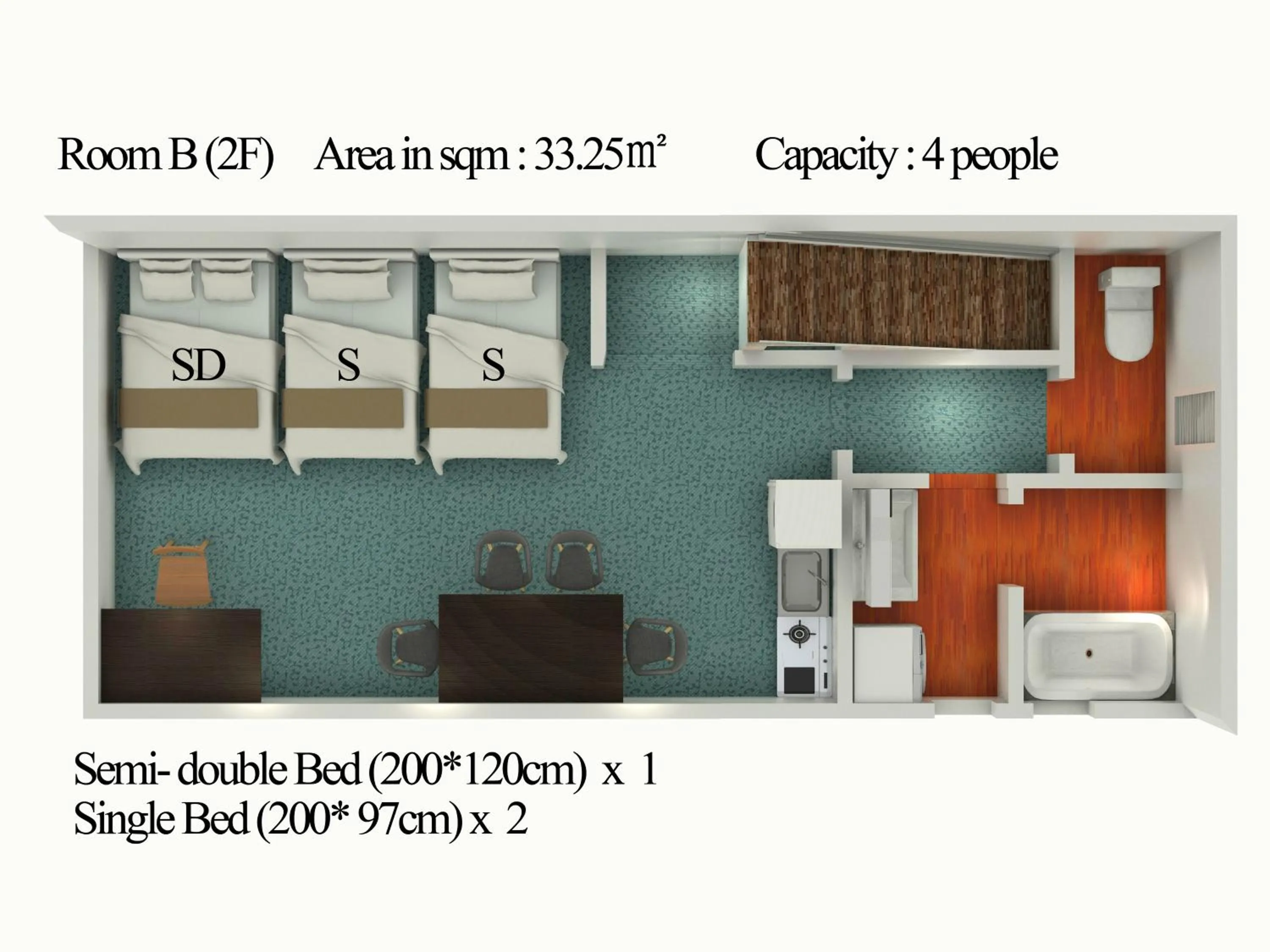 Floor plan in Stay SAKURA Kyoto Toji South II