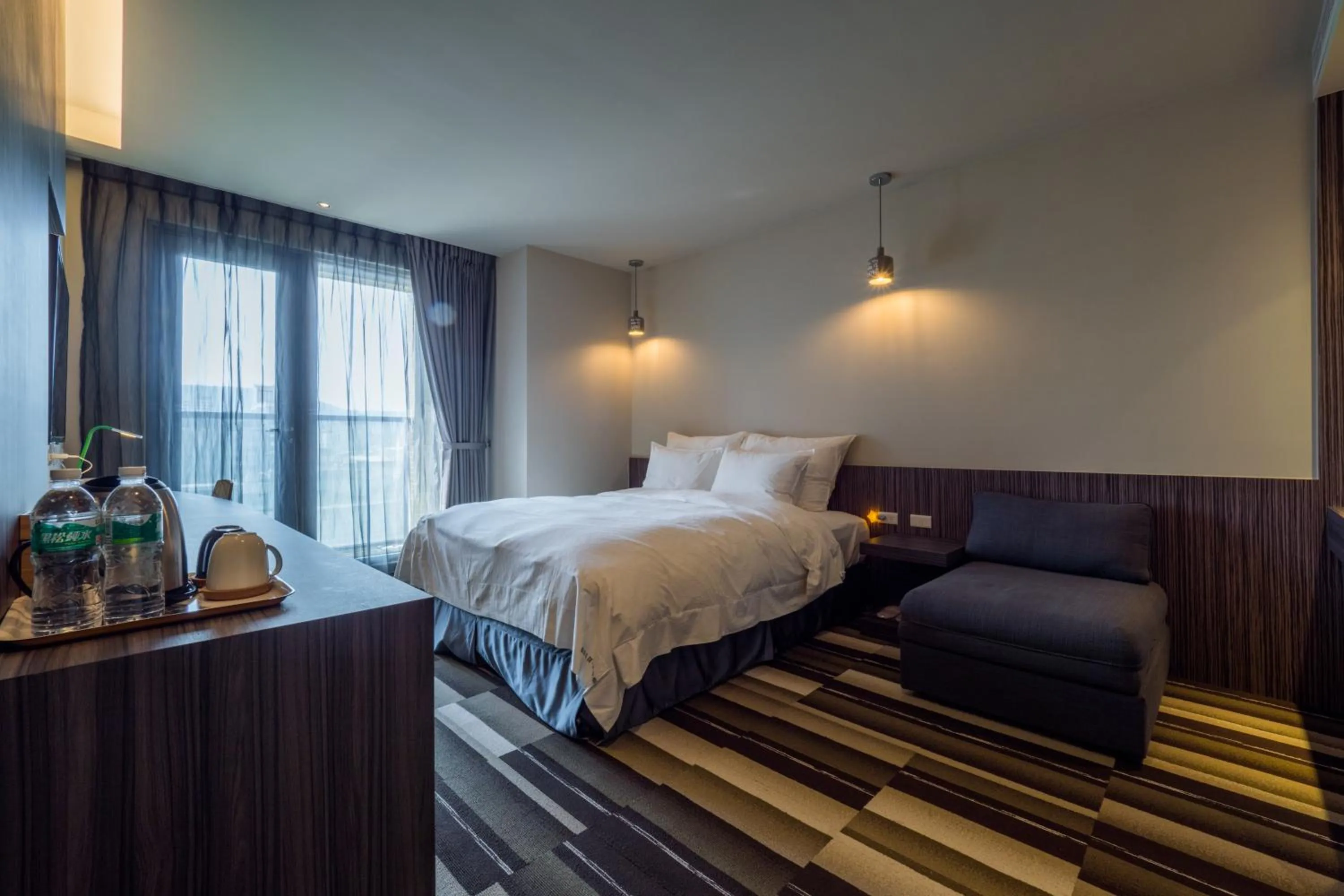 Bed in Watermark Hotel Kaohsiung Main Station