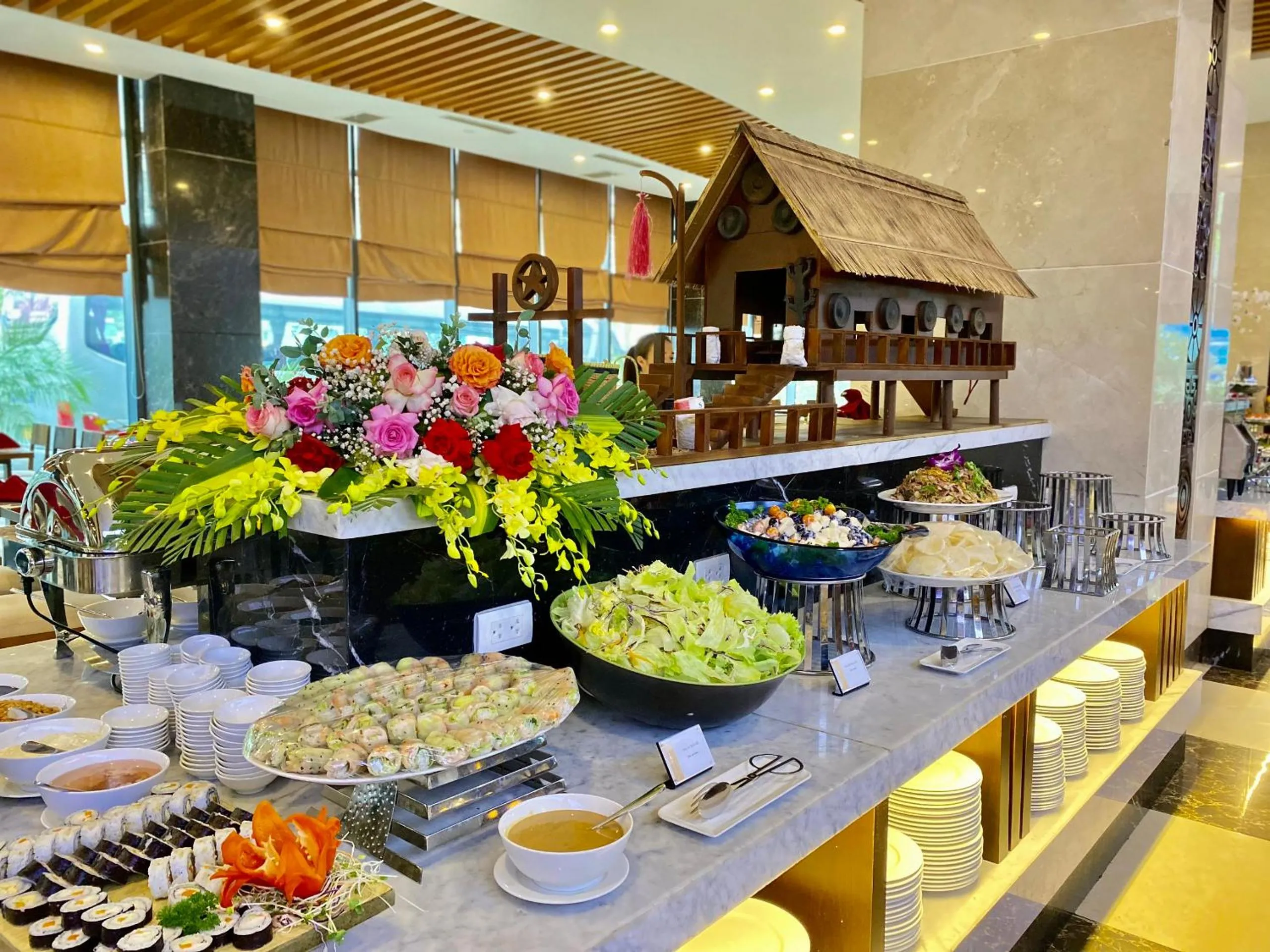 Buffet breakfast in Muong Thanh Luxury Buon Ma Thuot Hotel