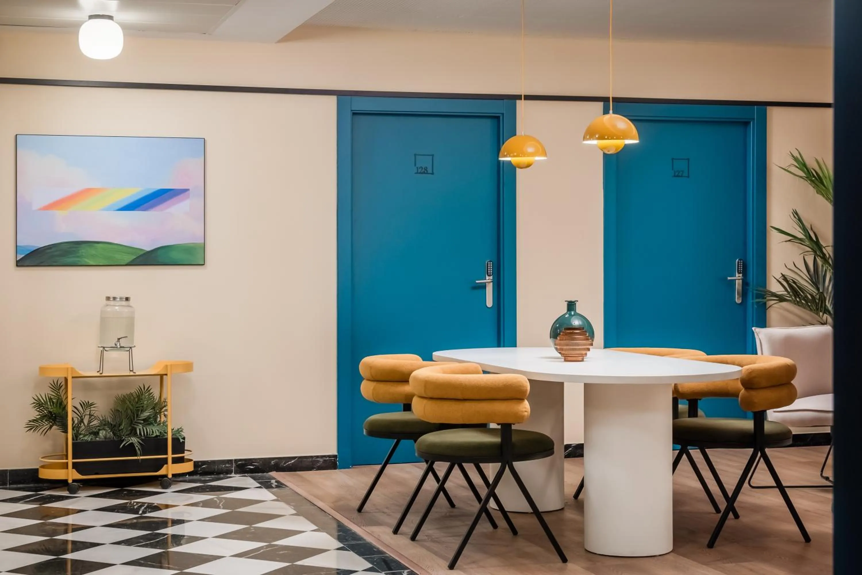 Seating area in BYPILLOW Amari