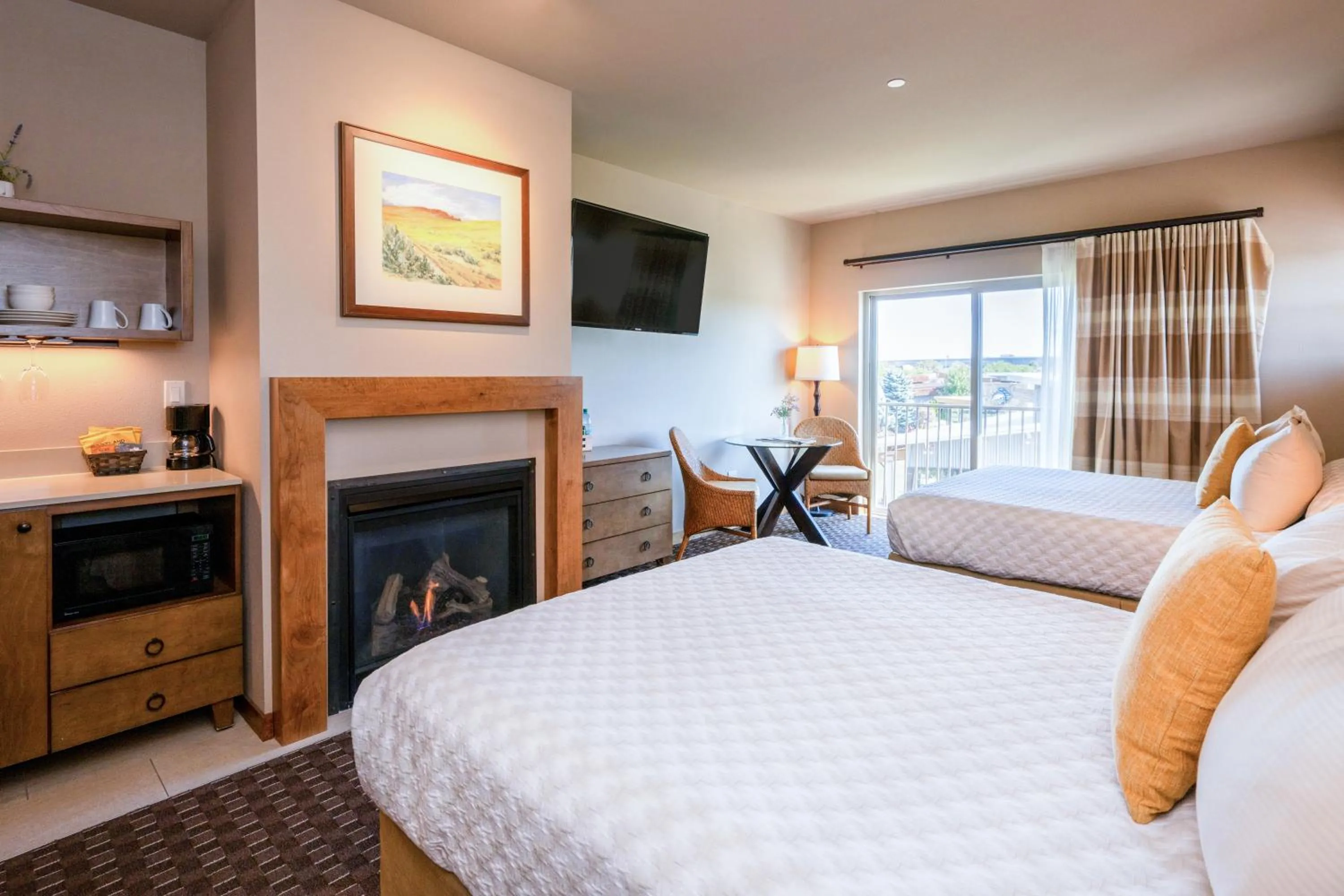 Bed in The Lodge at Columbia Point