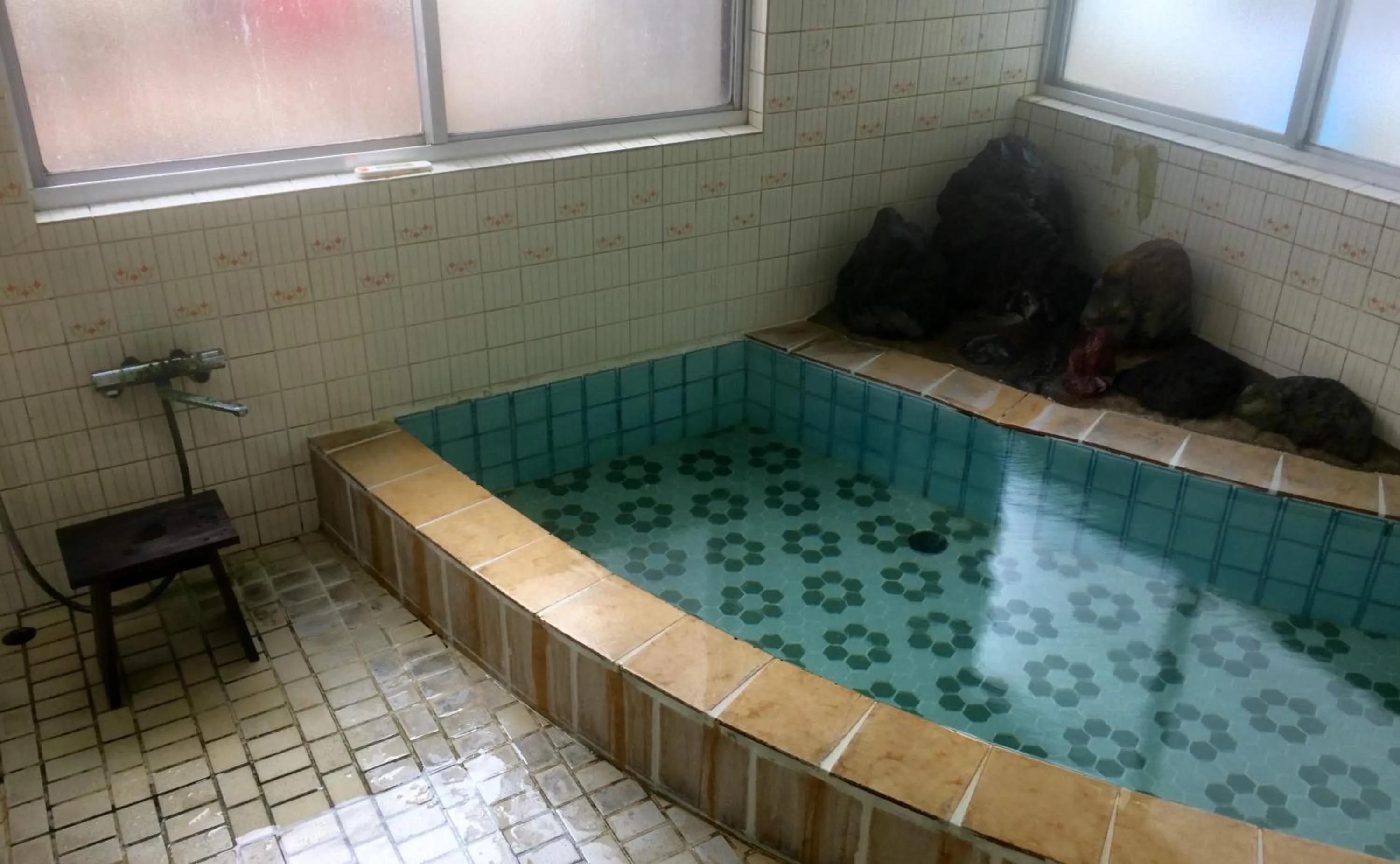 Hot Spring Bath in Onsen Minshuku Sakaeya
