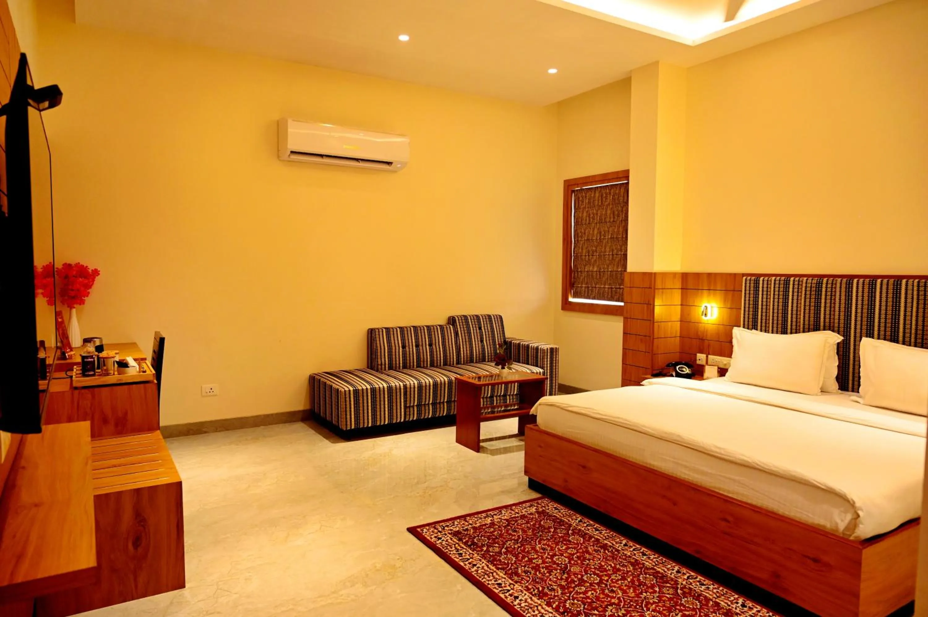 Photo of the whole room, Bed in Hotel Cresent - Near Assi Ghat