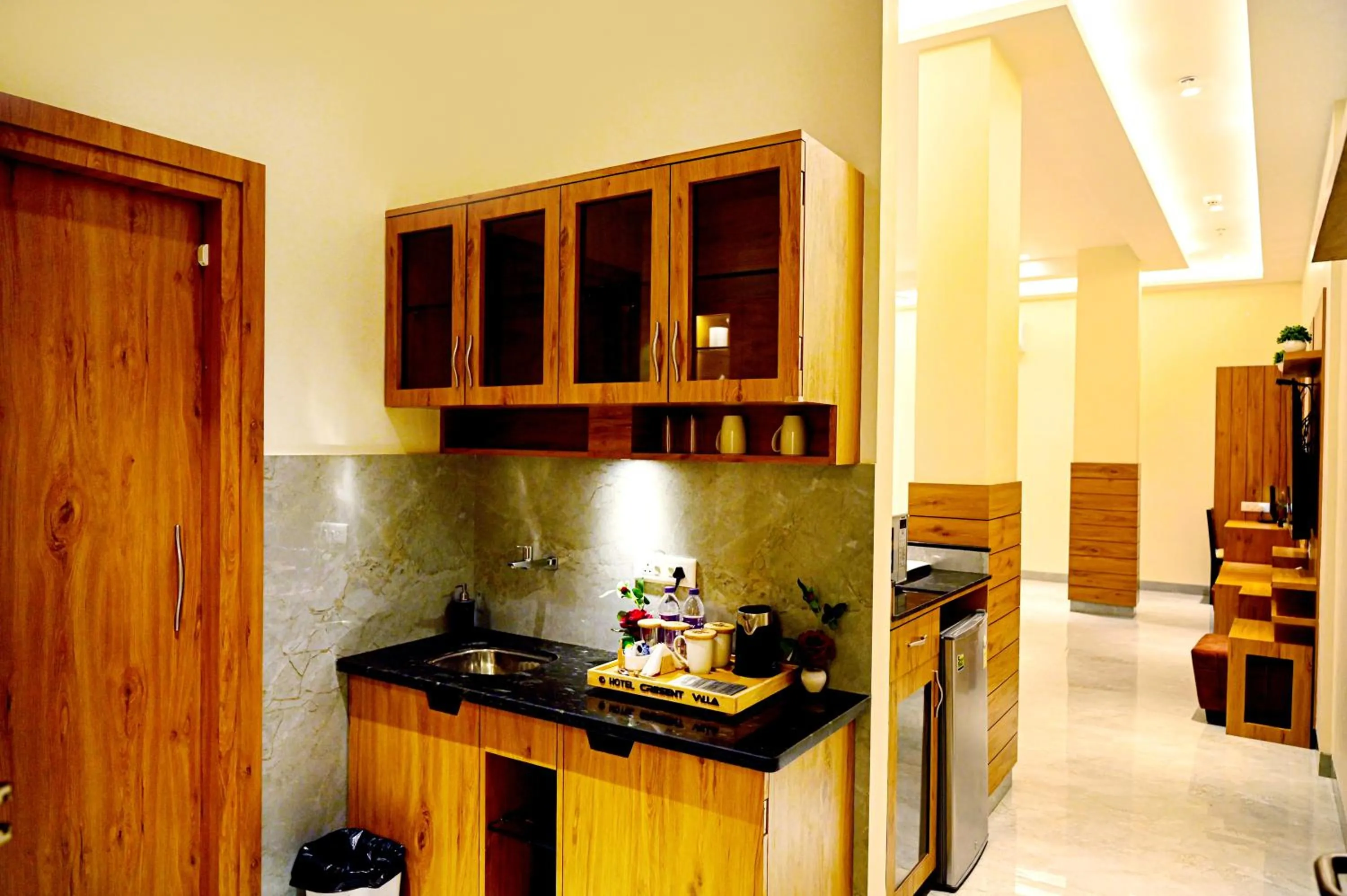 Kitchen or kitchenette in Hotel Cresent - Near Assi Ghat