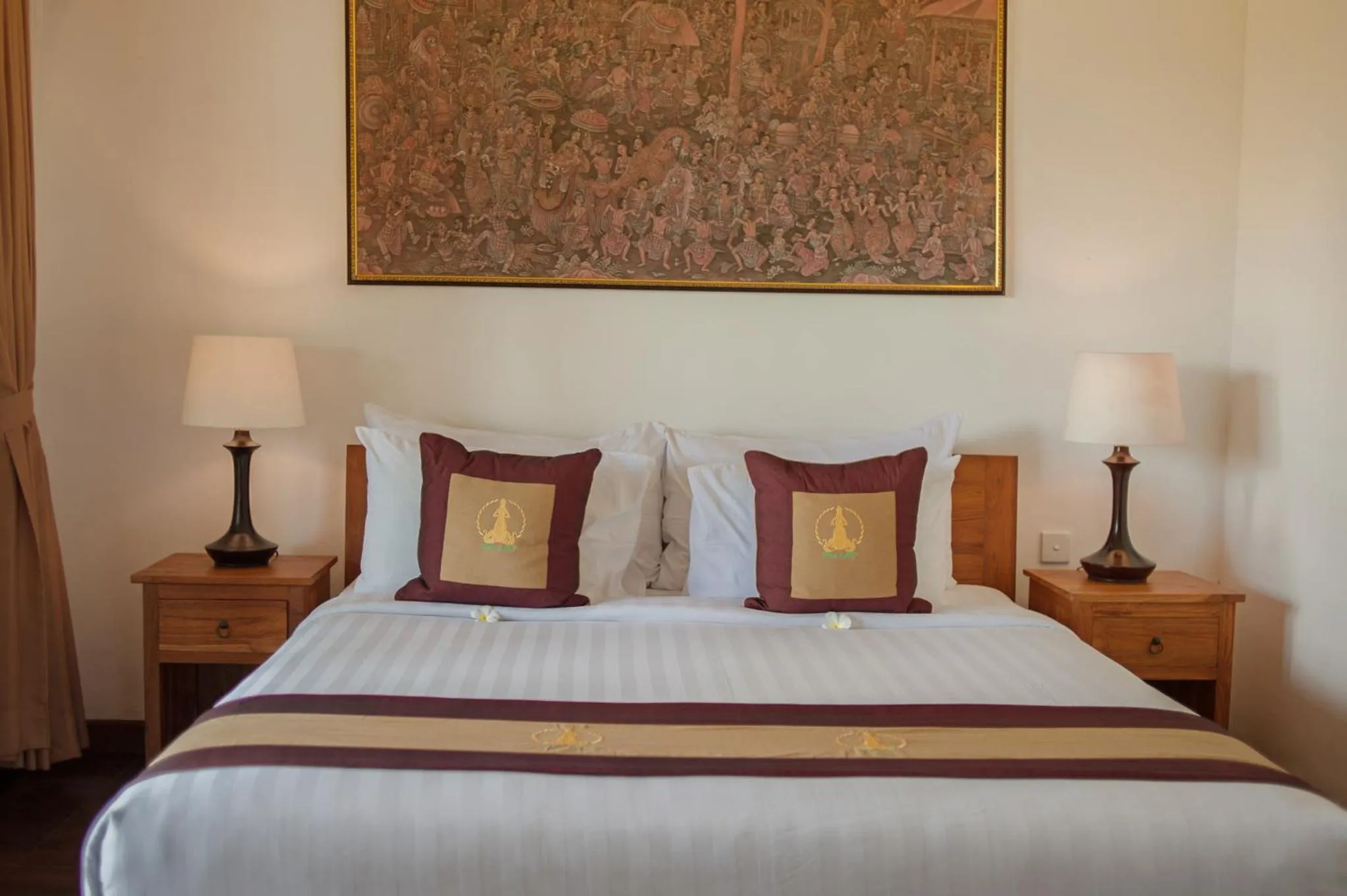 Bed in Uma Dawa Resort and Spa