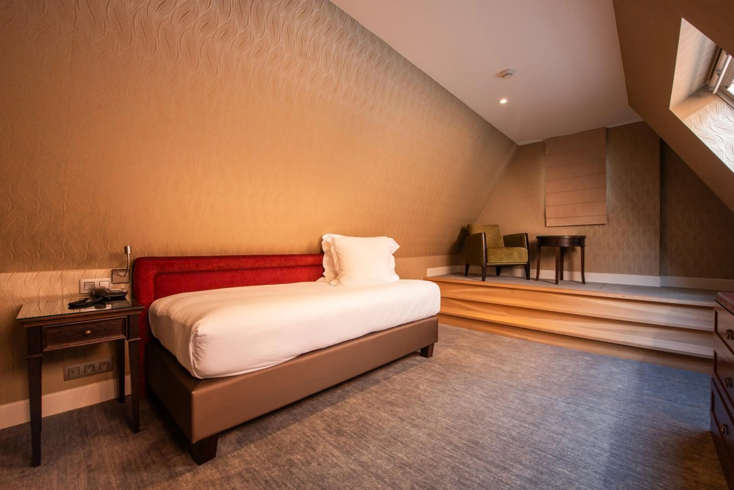 Bedroom, Bed in Dukes' Palace Brugge - by Dukes' Hotel Collection