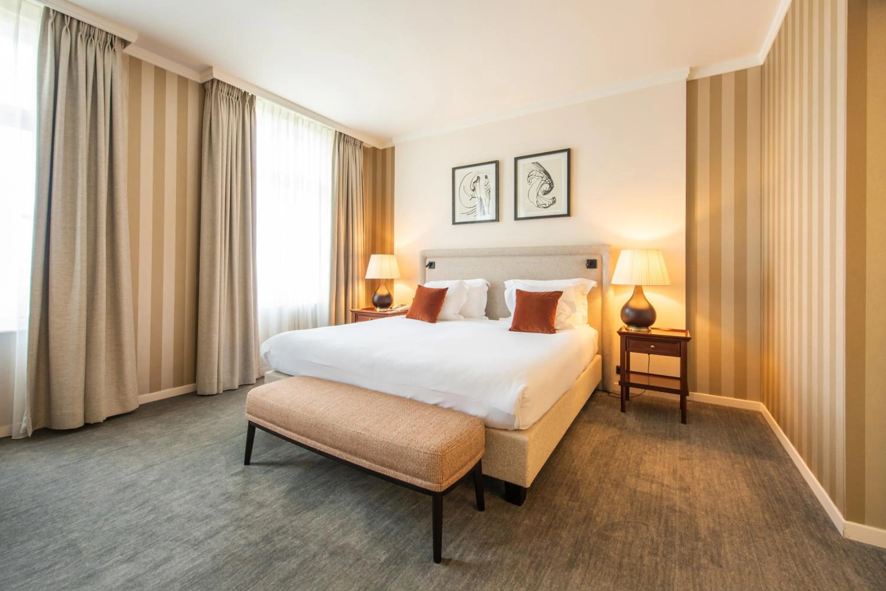 Bedroom, Bed in Dukes' Palace Brugge - by Dukes' Hotel Collection