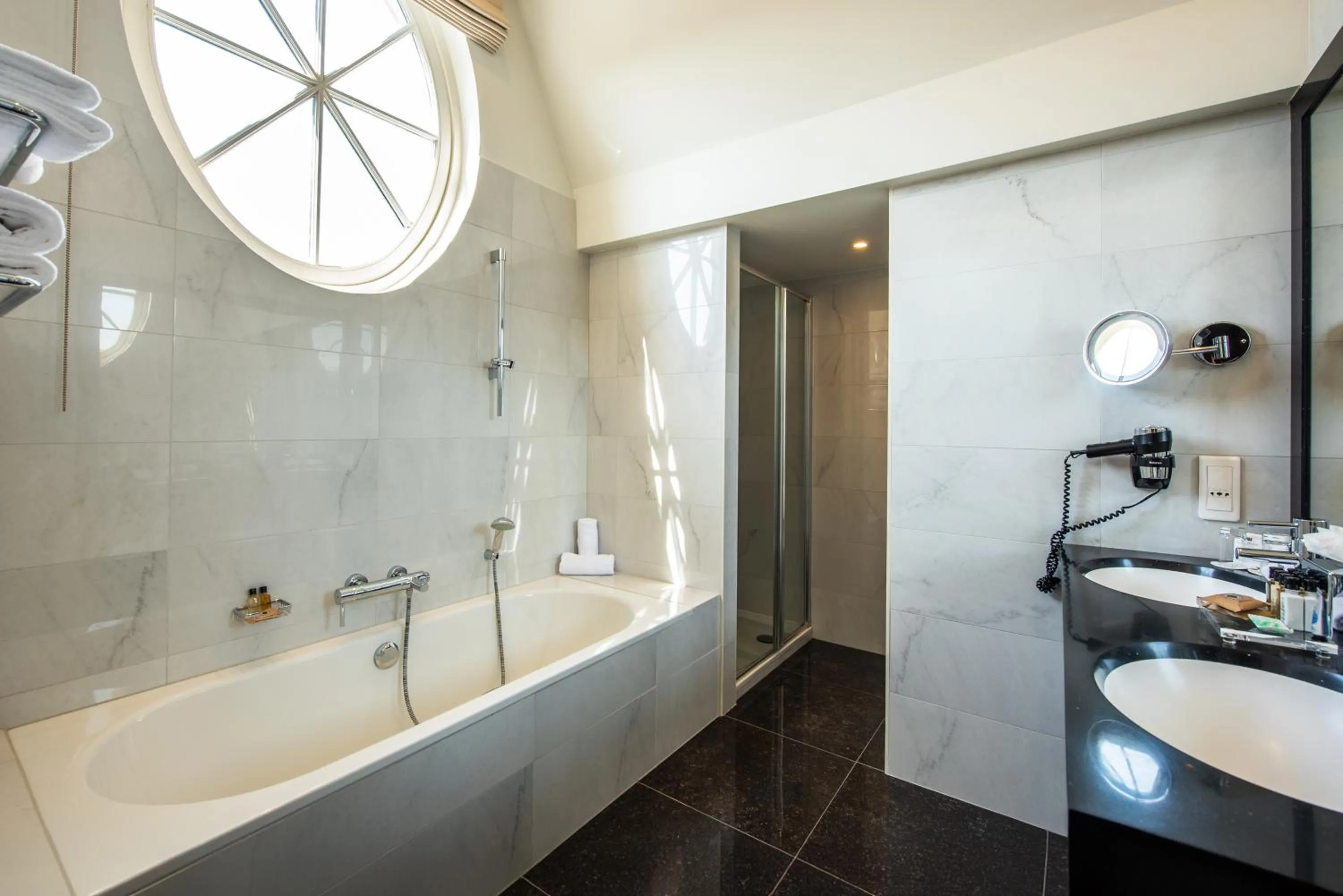 Bathroom in Dukes' Palace Brugge - by Dukes' Hotel Collection