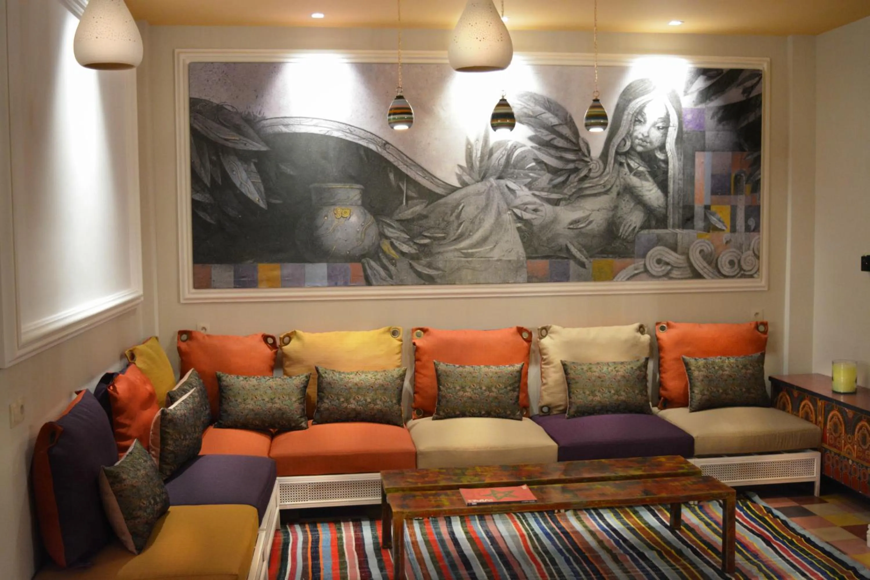 Communal lounge/ TV room in Riad Karmela Princesse