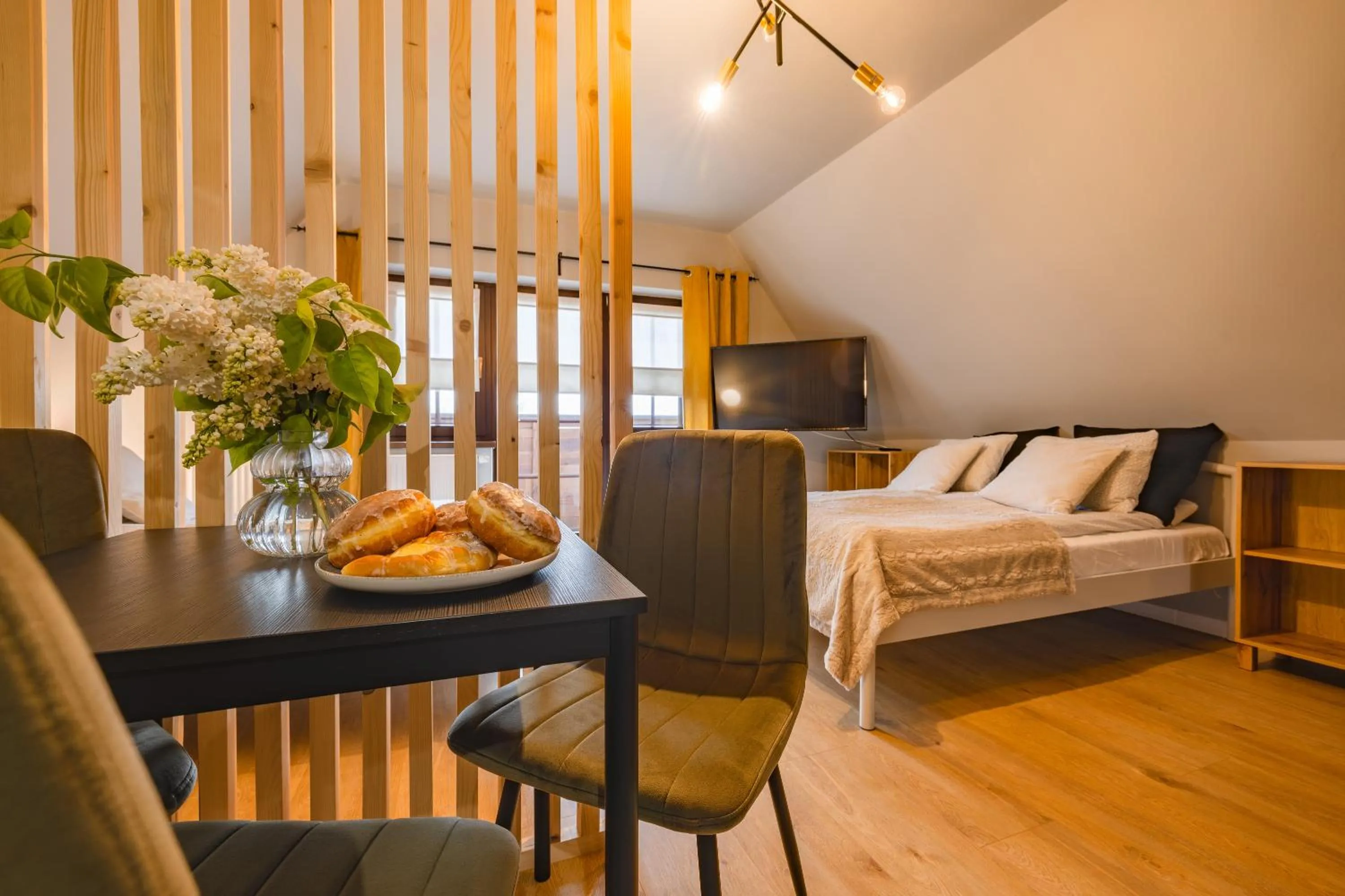 Living room, Bed in Bystry Comfort