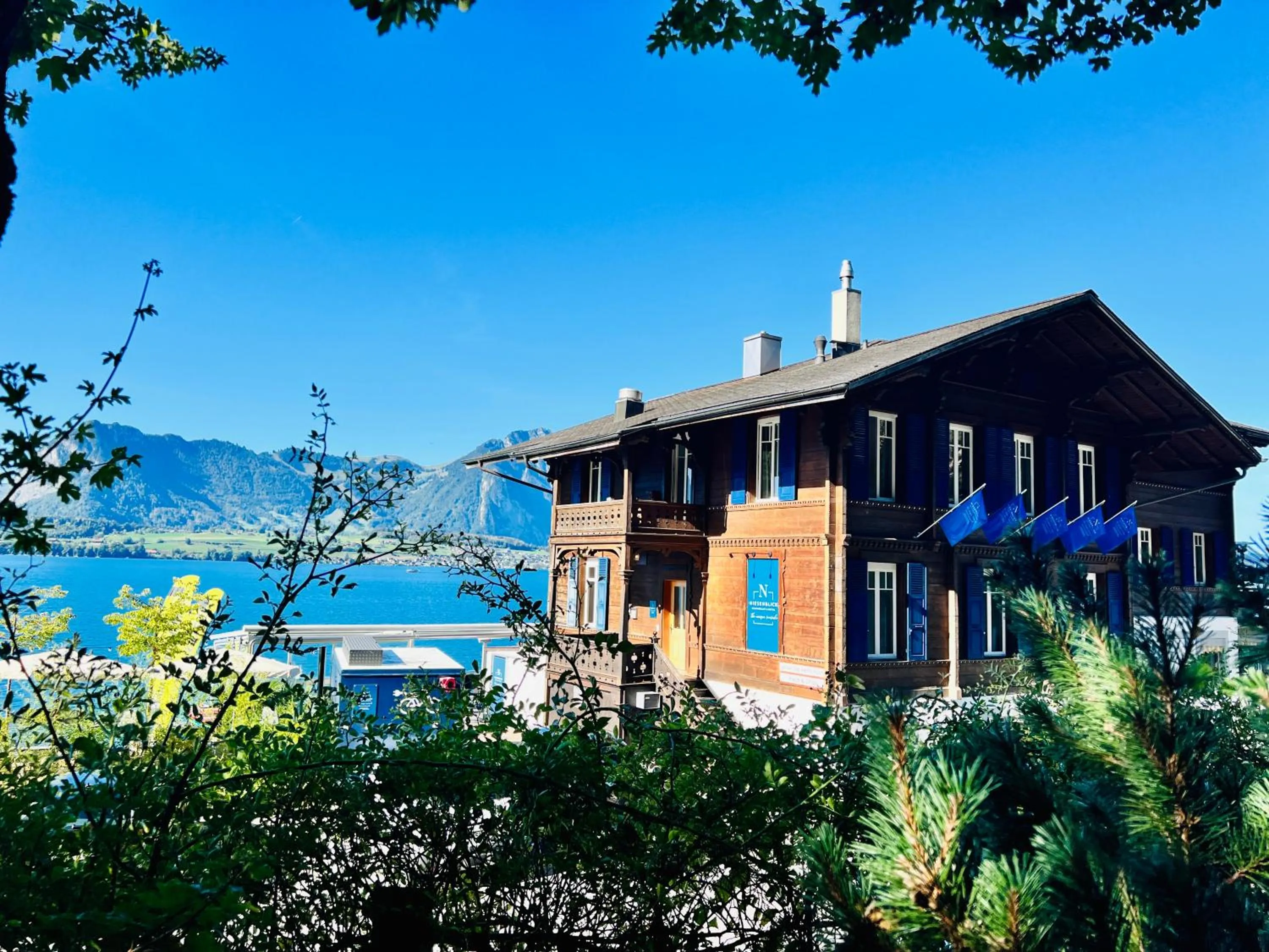 View (from property/room) in Boutique Hotel Niesenblick - direkt am Thunersee gelegen mit SELF CHECK IN & digitaler Rezeption