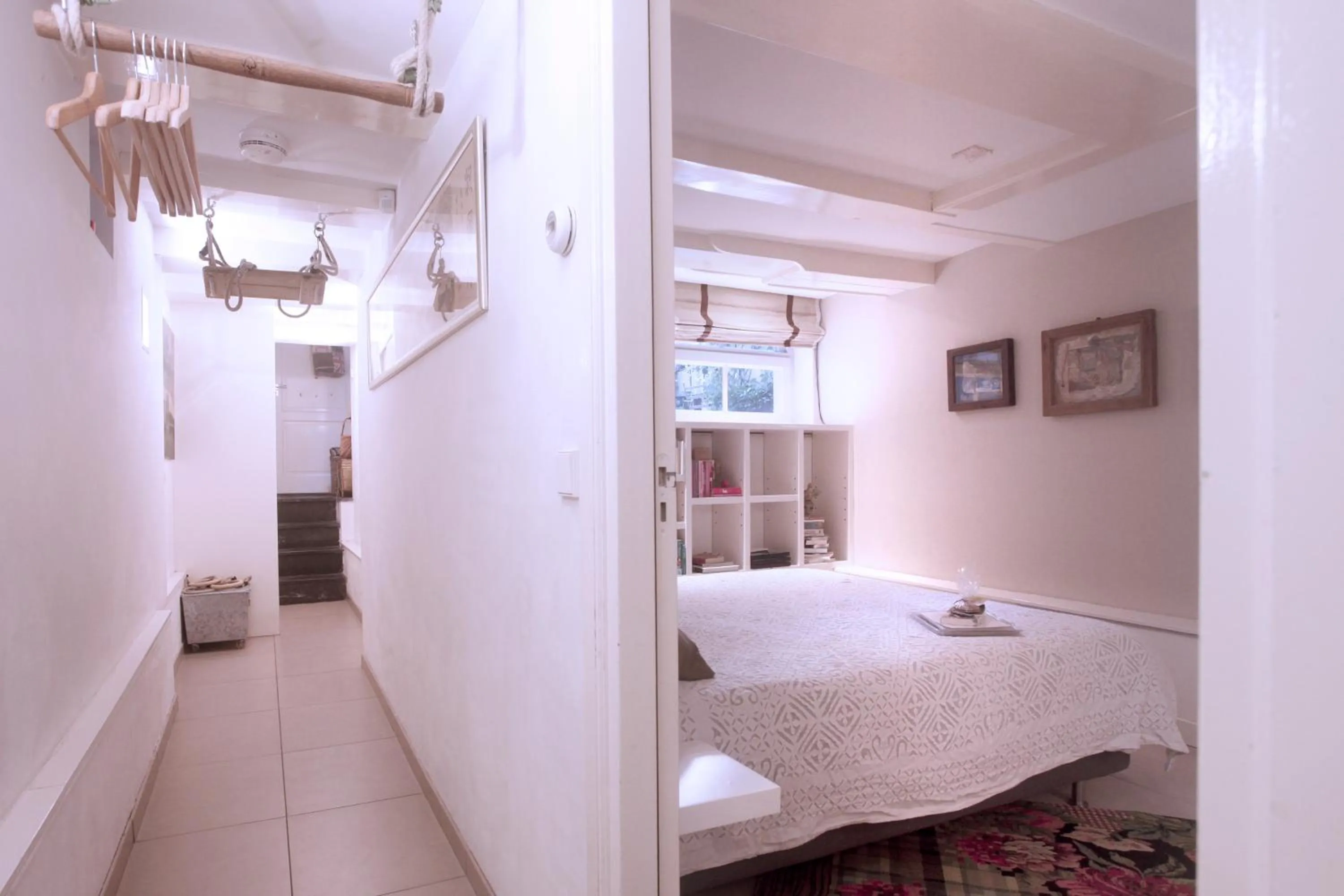 Bed in Cozy Canal Studio