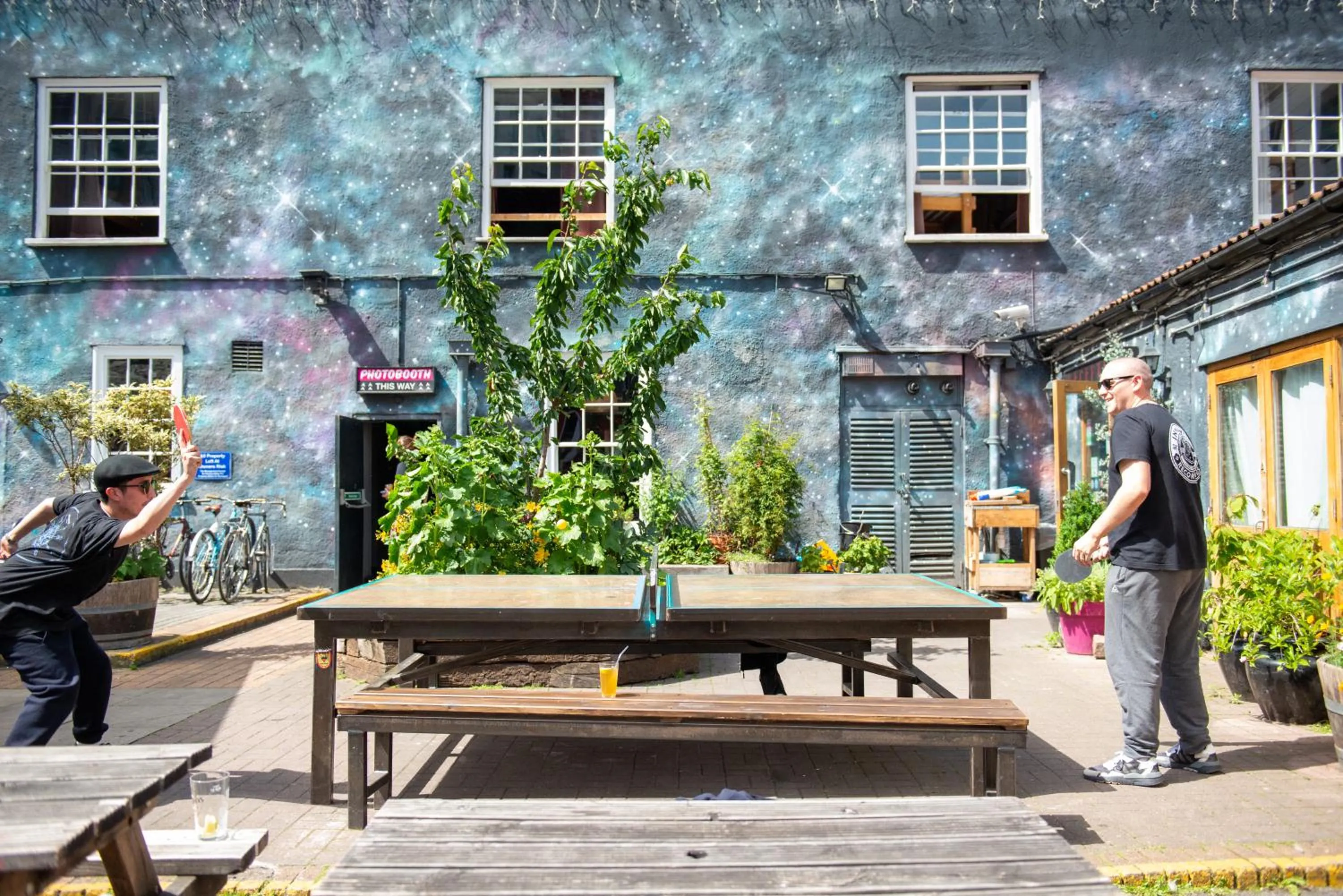 Patio in The Full Moon Backpackers