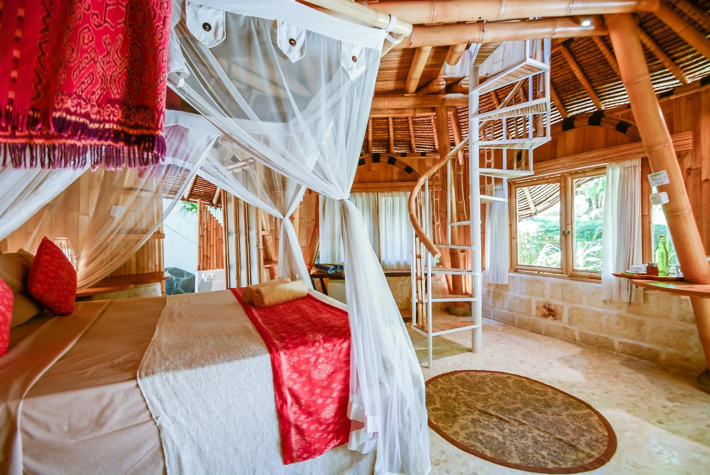 Bed in Le Bamboo Bali