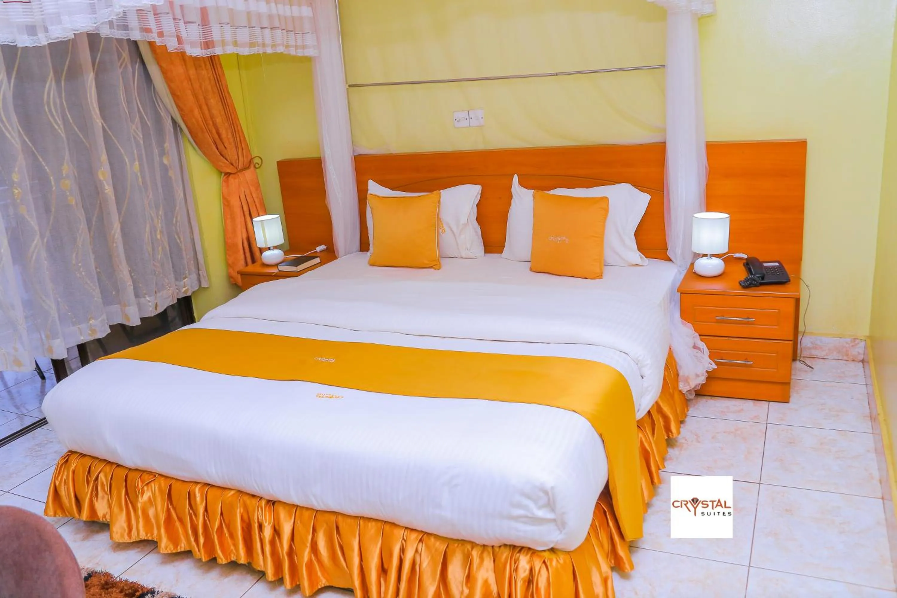 Bedroom, Bed in Crystal Suites & Apartments