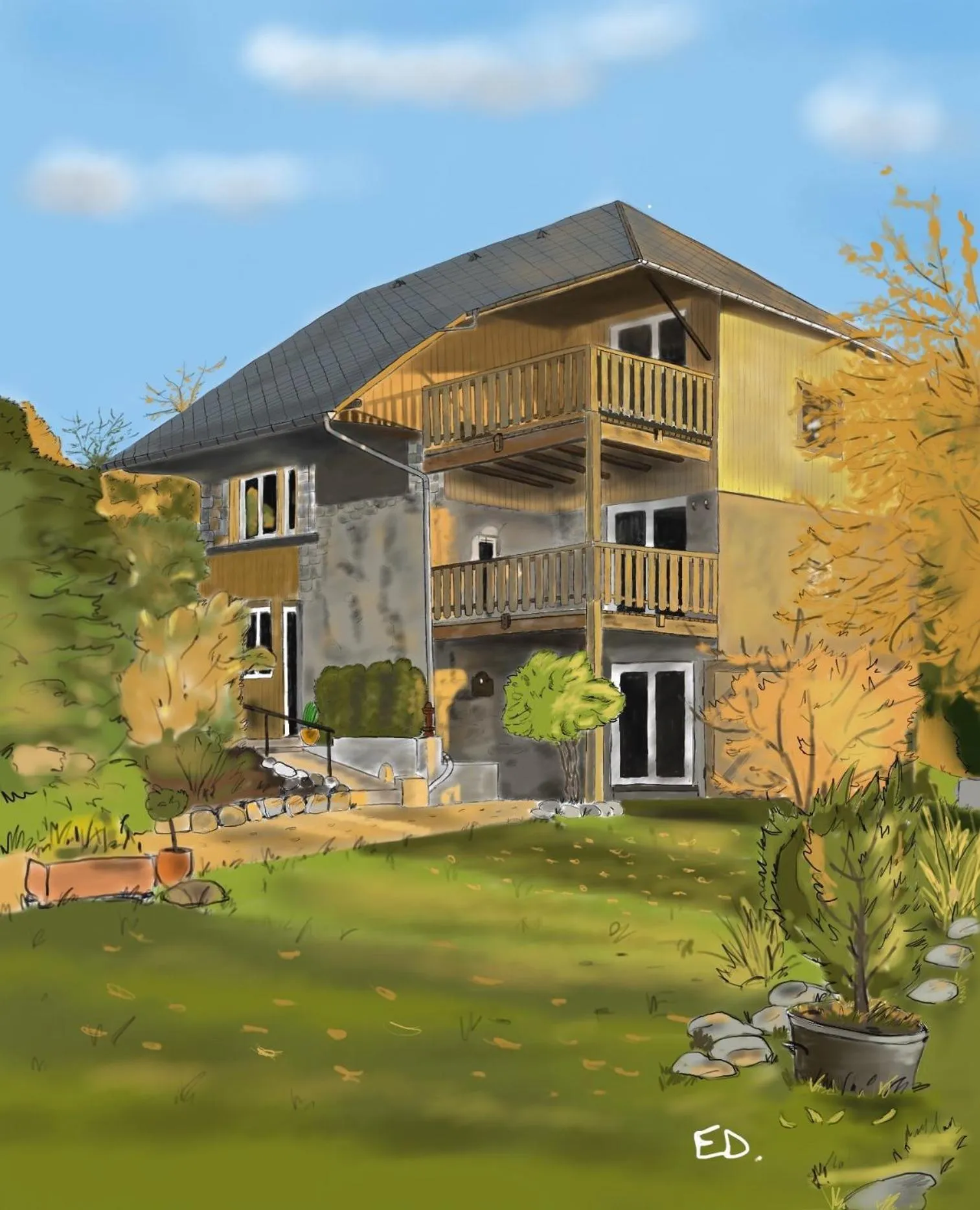 Facade/entrance in Antre Lacs