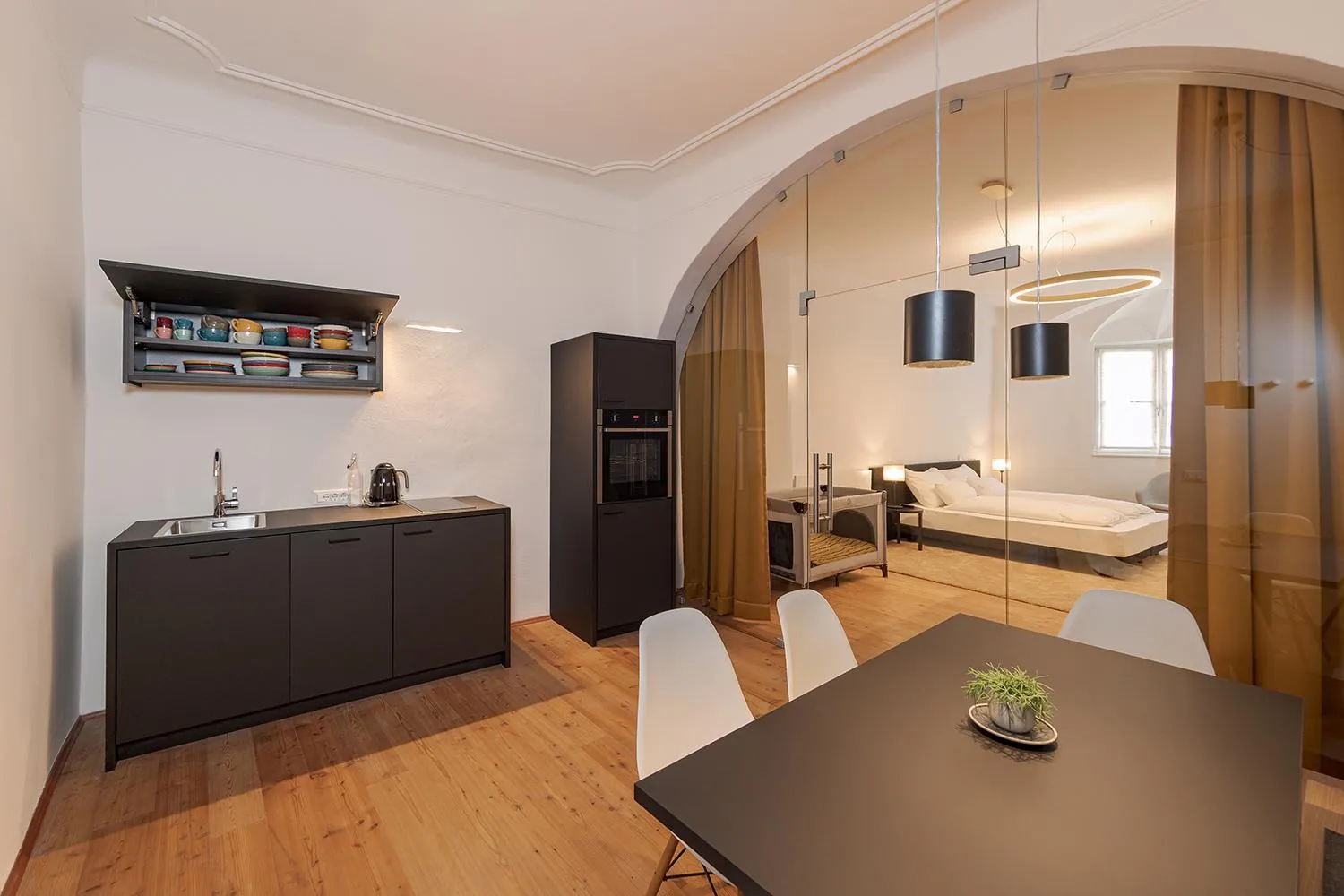 Kitchen or kitchenette, Bed in Alter Schlachthof