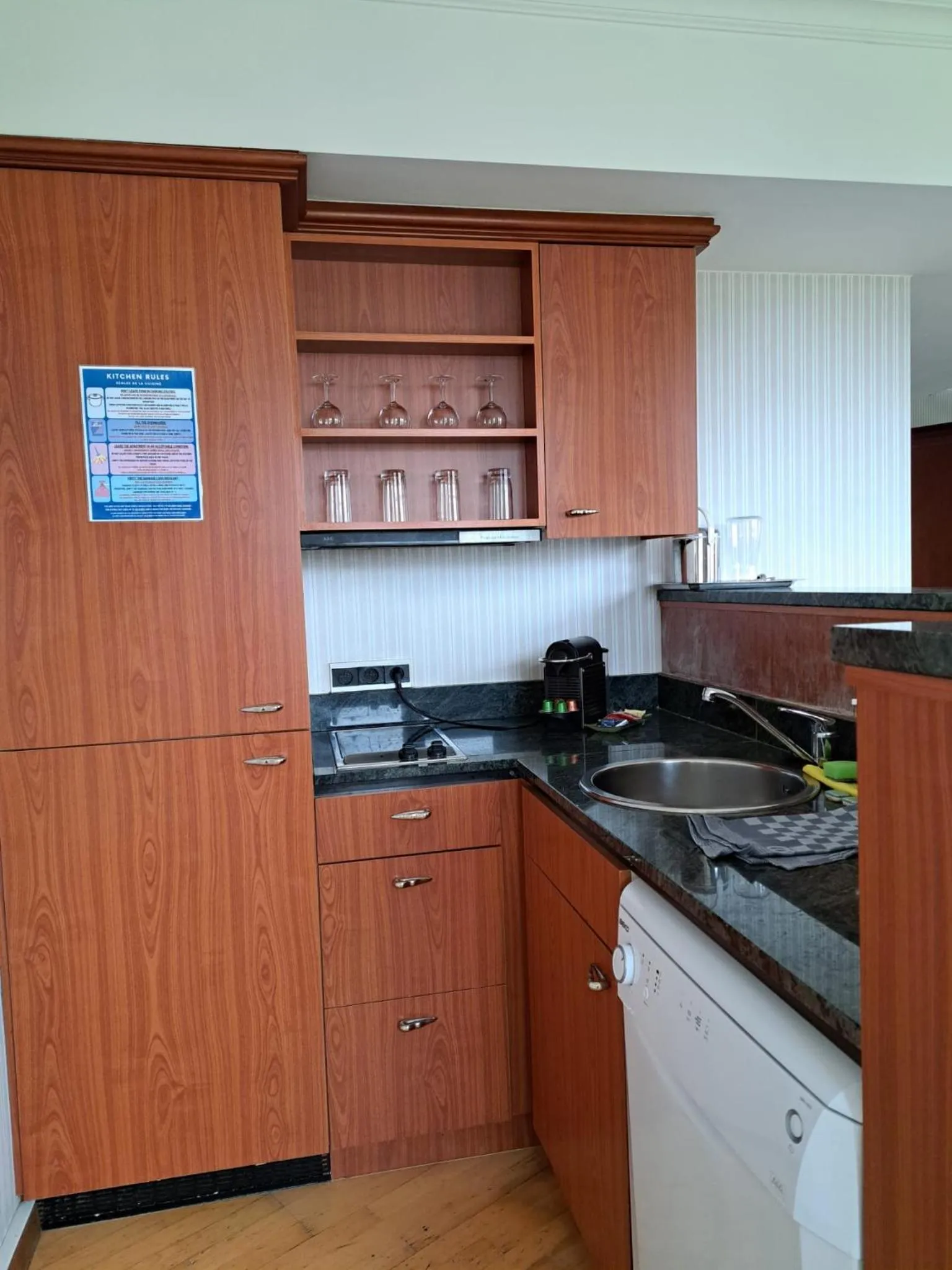 Kitchen or kitchenette in B-aparthotel Ambiorix