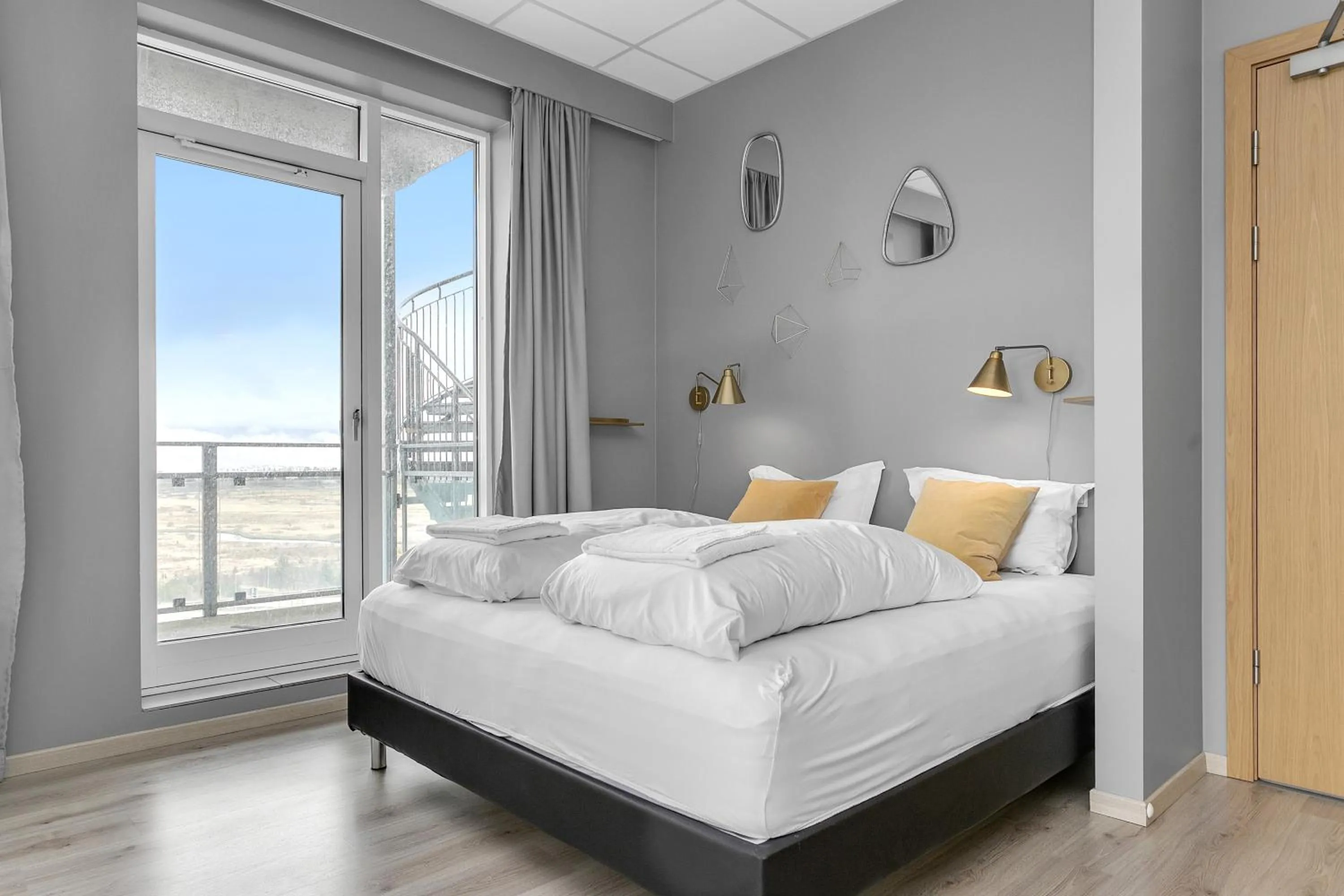 Bed in Icelandic Apartments by Heimaleiga