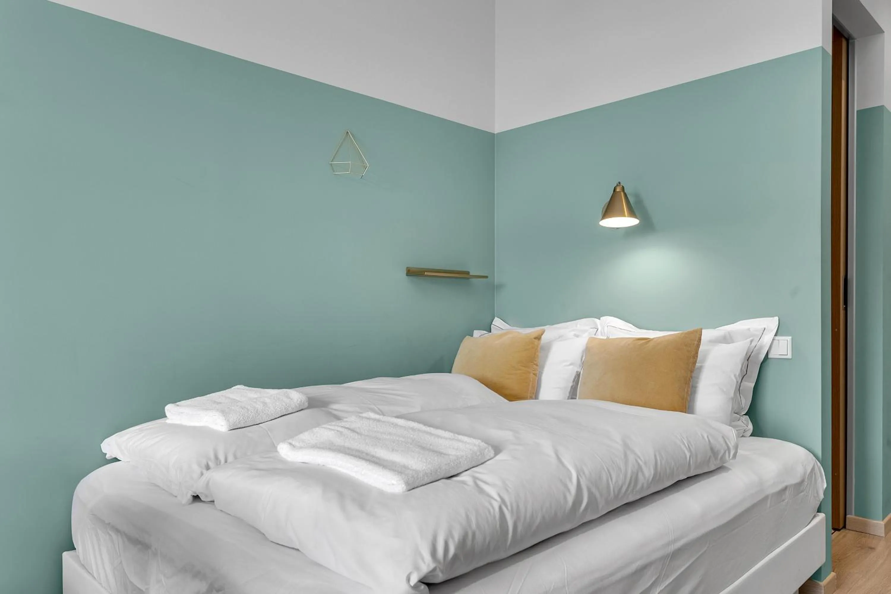 Bed in Icelandic Apartments by Heimaleiga