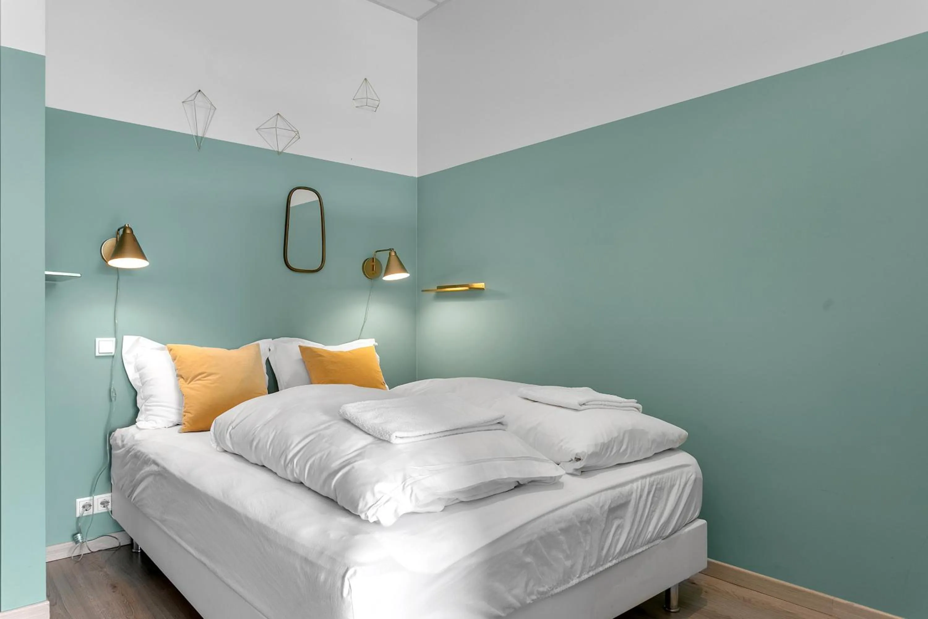 Bed in Icelandic Apartments by Heimaleiga