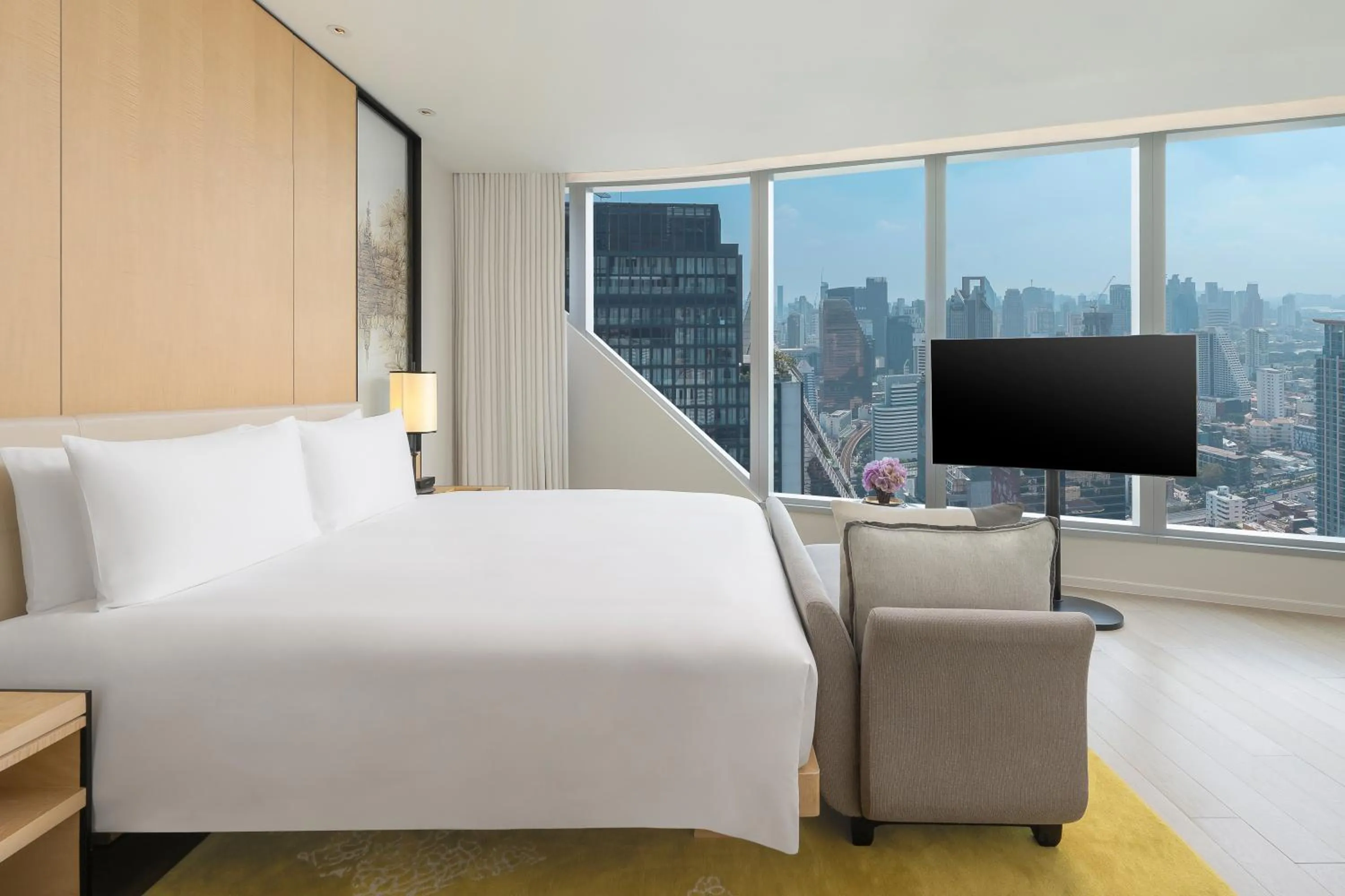 View (from property/room), Bed in Park Hyatt Bangkok