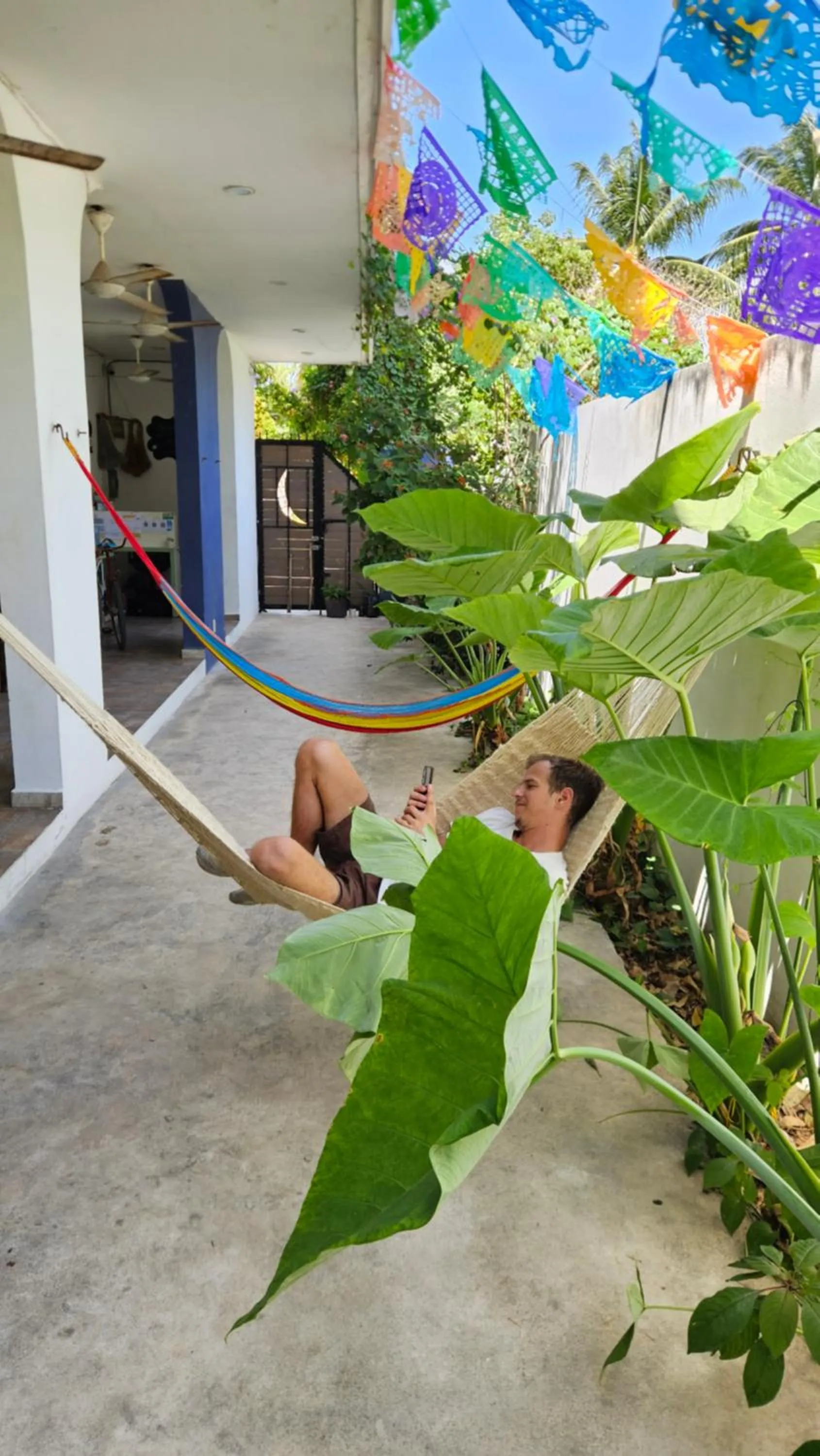 Patio in Hostel Humanity - Puerto Morelos