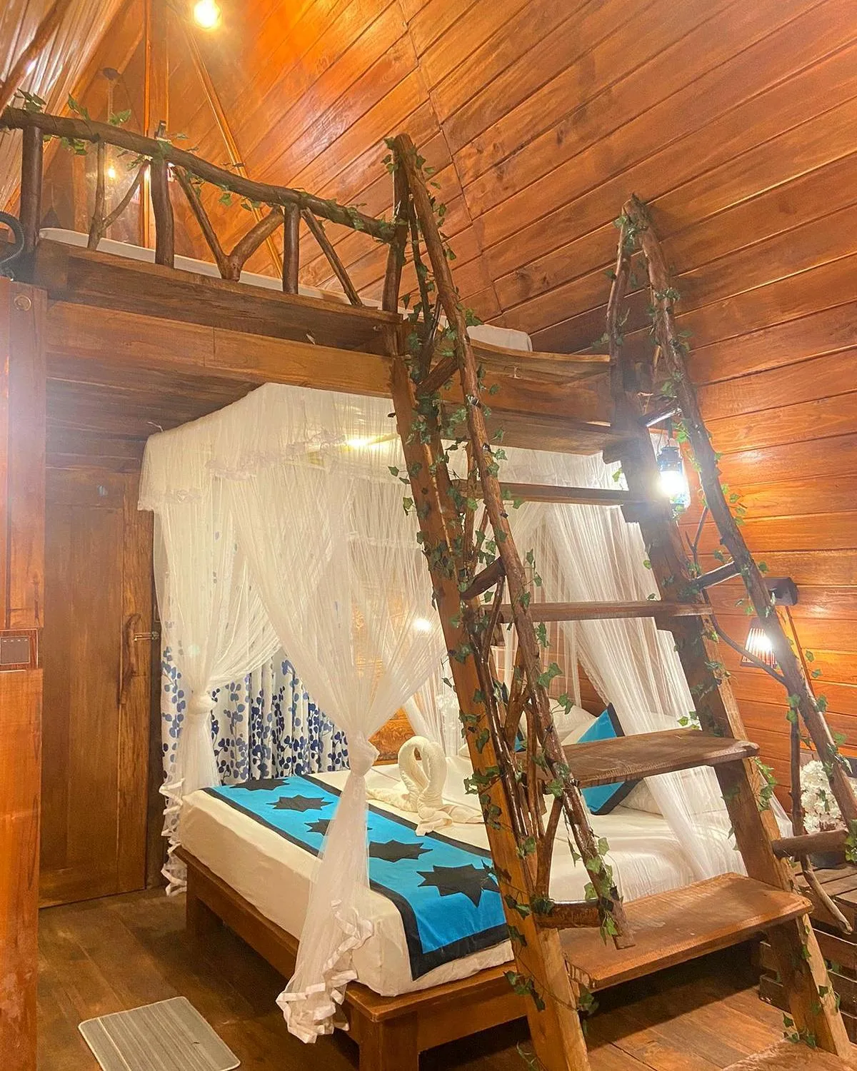 Bed in Levona Garden Resort