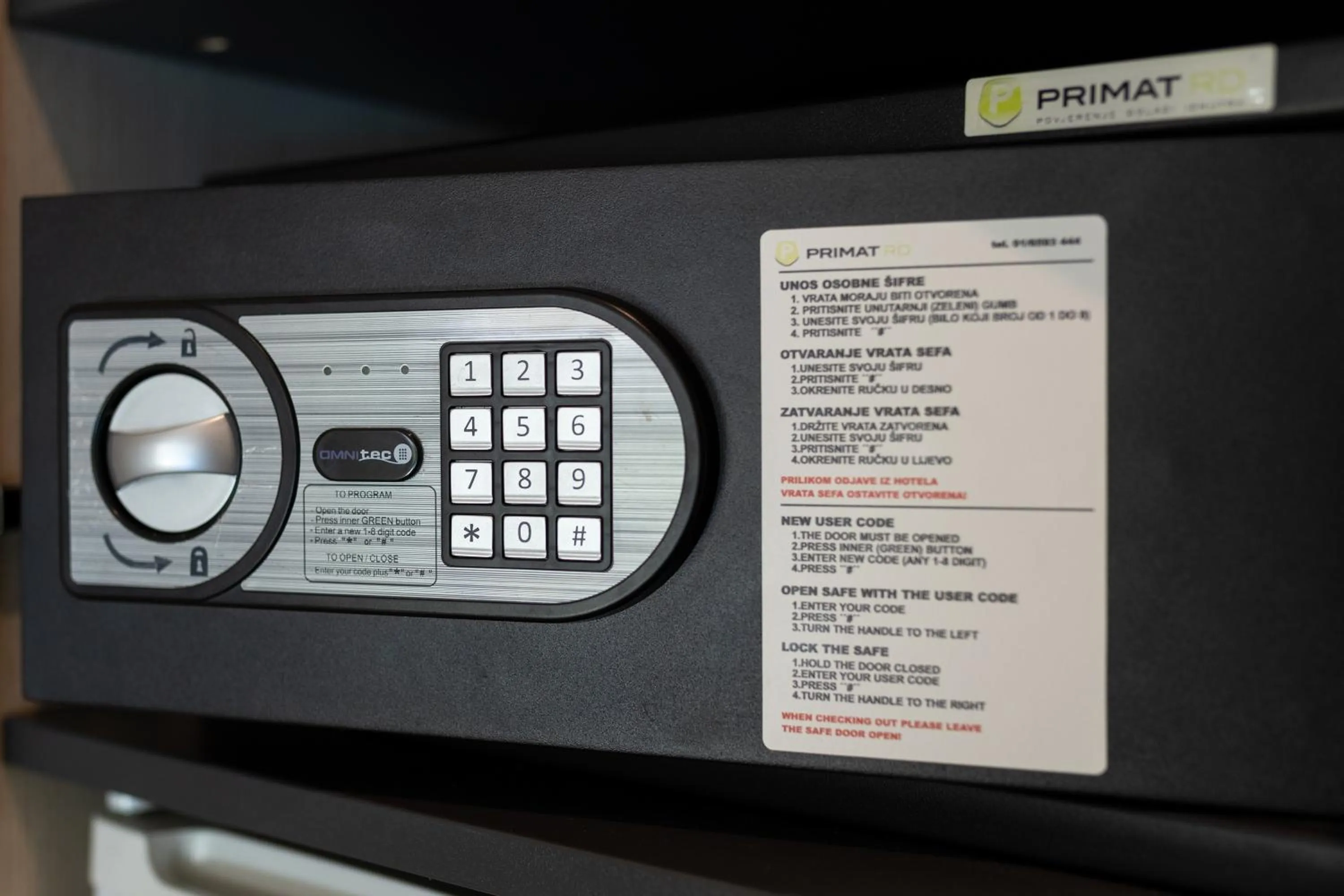 safe in Hotel Salona Palace