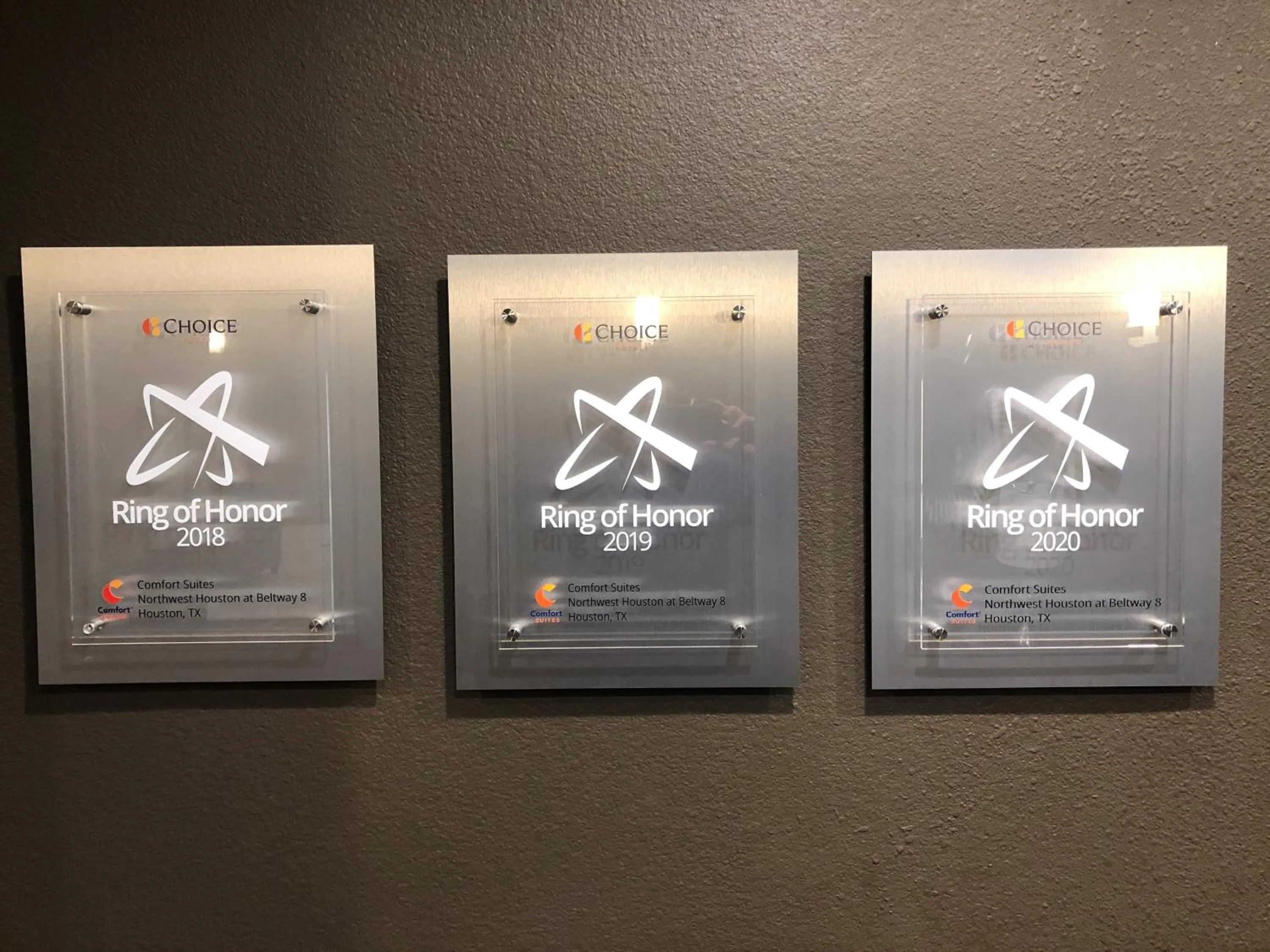 Certificate/Award in Comfort Suites Near Sam Houston Race Park