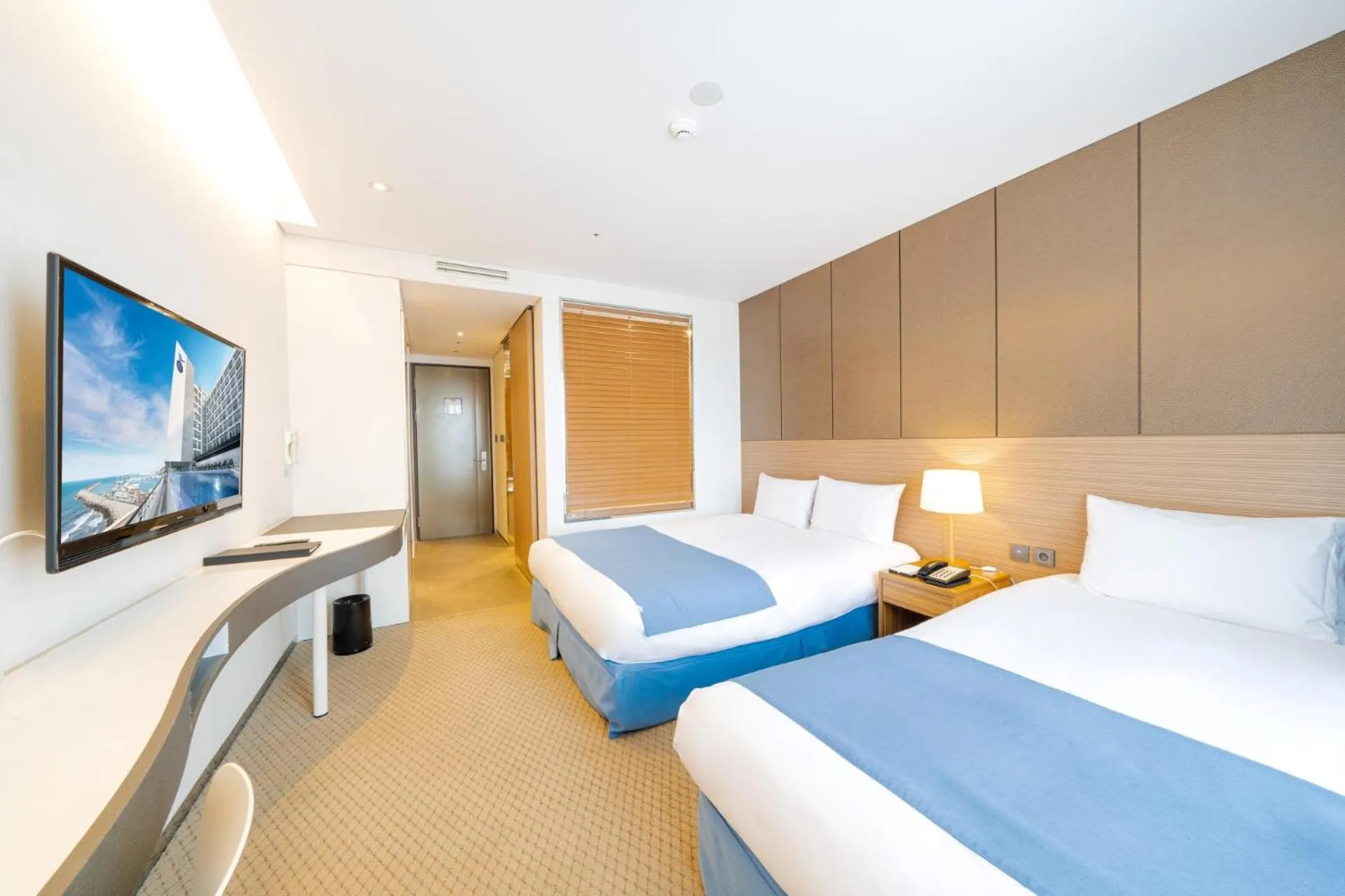 Bed in Hotel Whistlelark Jeju