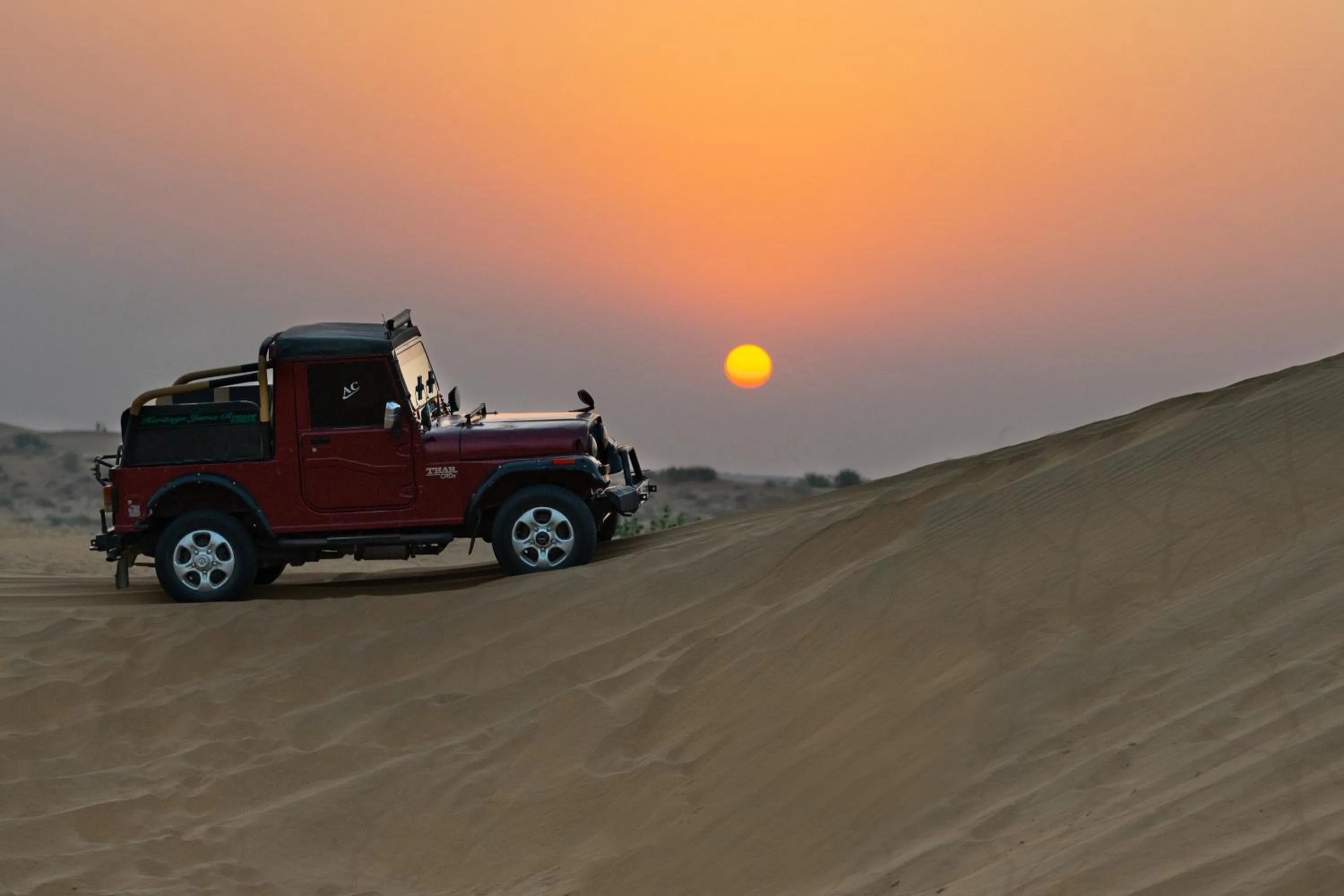Sunset in Heritage Juma Resort with swimming pool