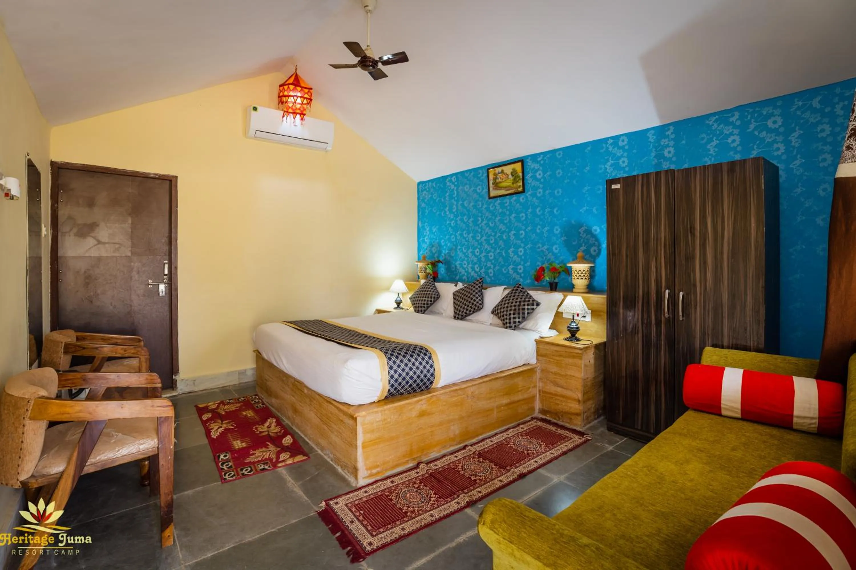 View (from property/room), Bed in Heritage Juma Resort with swimming pool