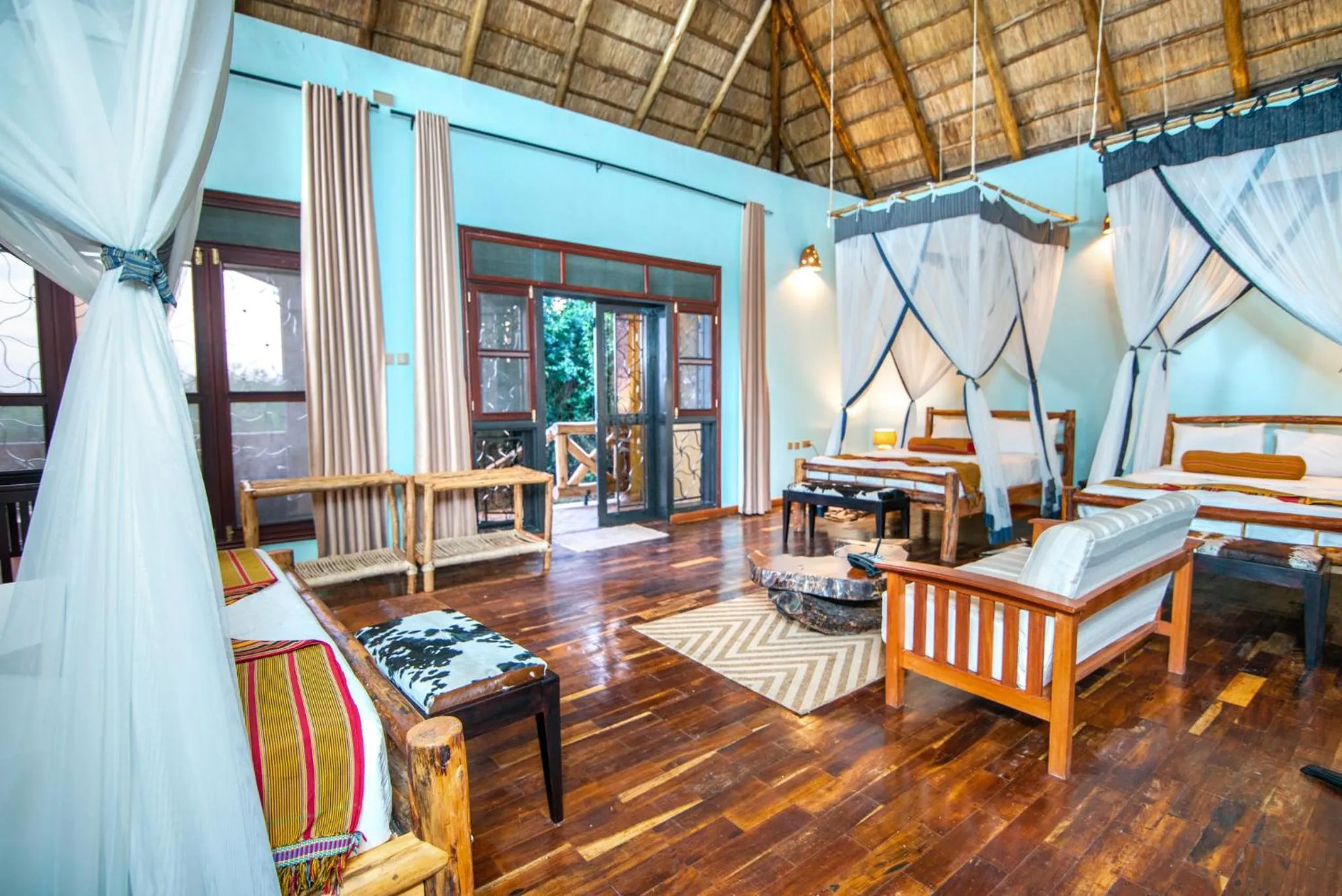 Bed in Buffalo Safari Lodge