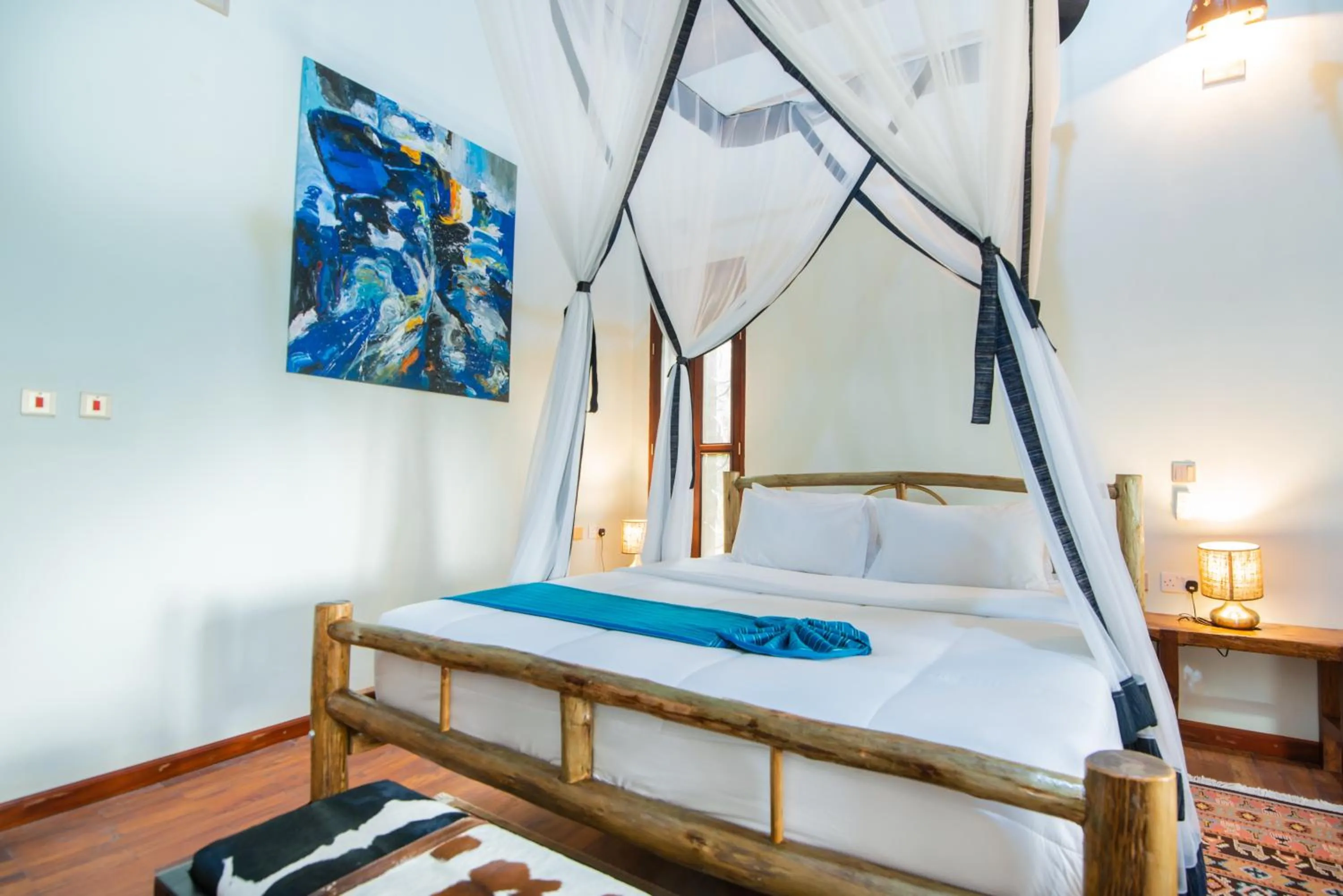 Bed in Buffalo Safari Lodge