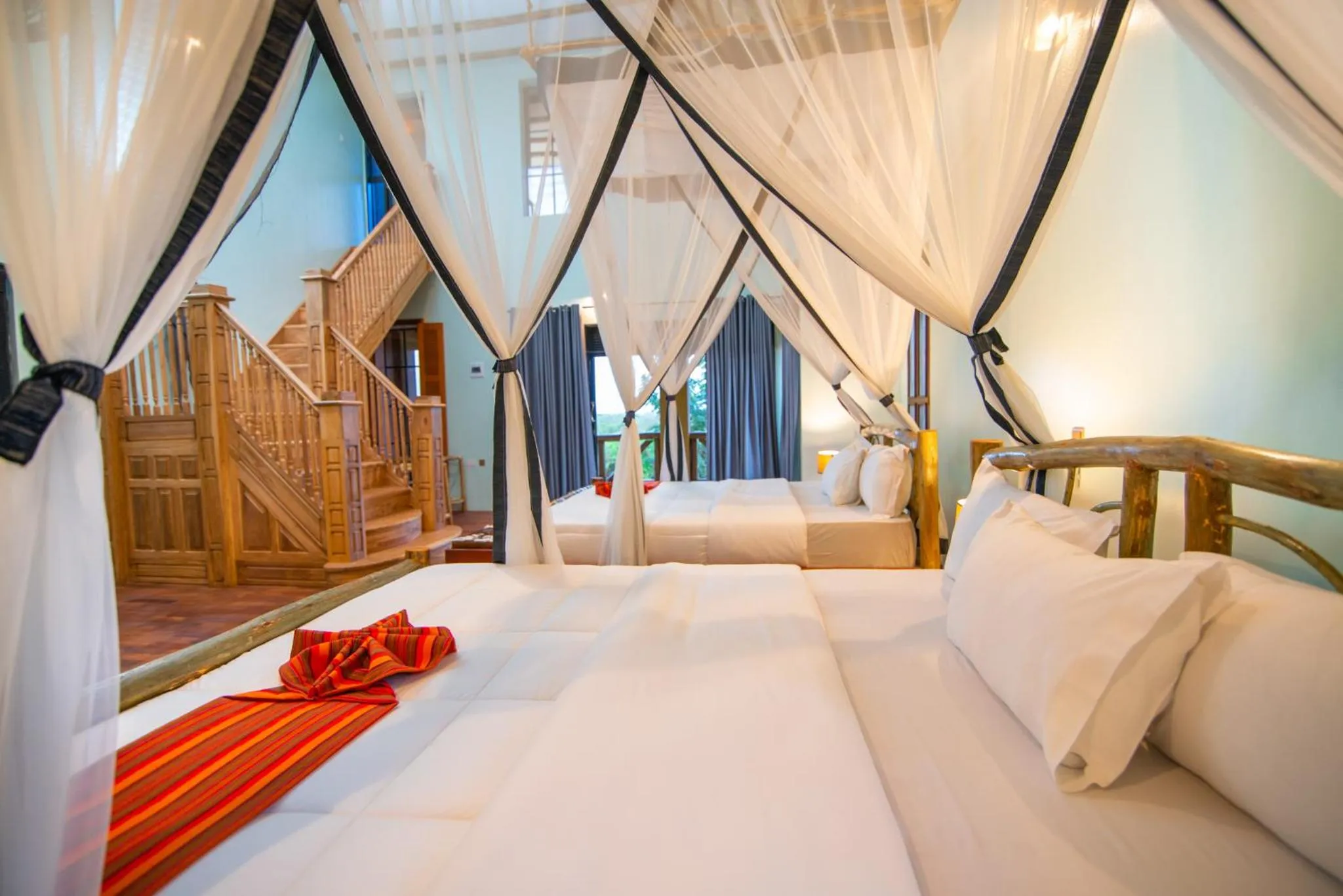 Bed in Buffalo Safari Lodge