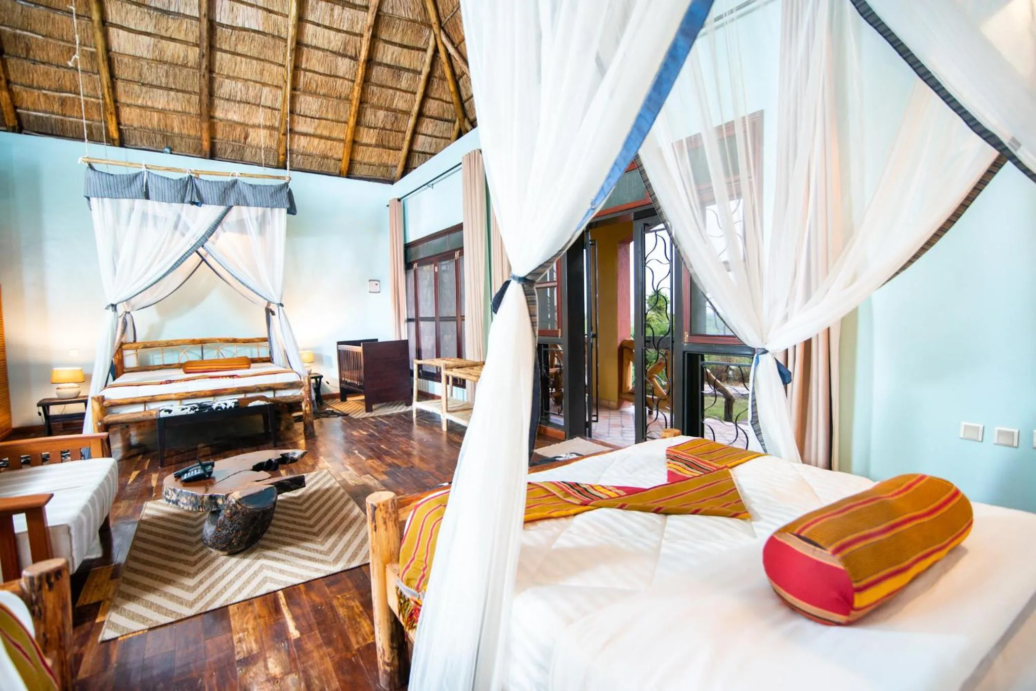 Bed in Buffalo Safari Lodge