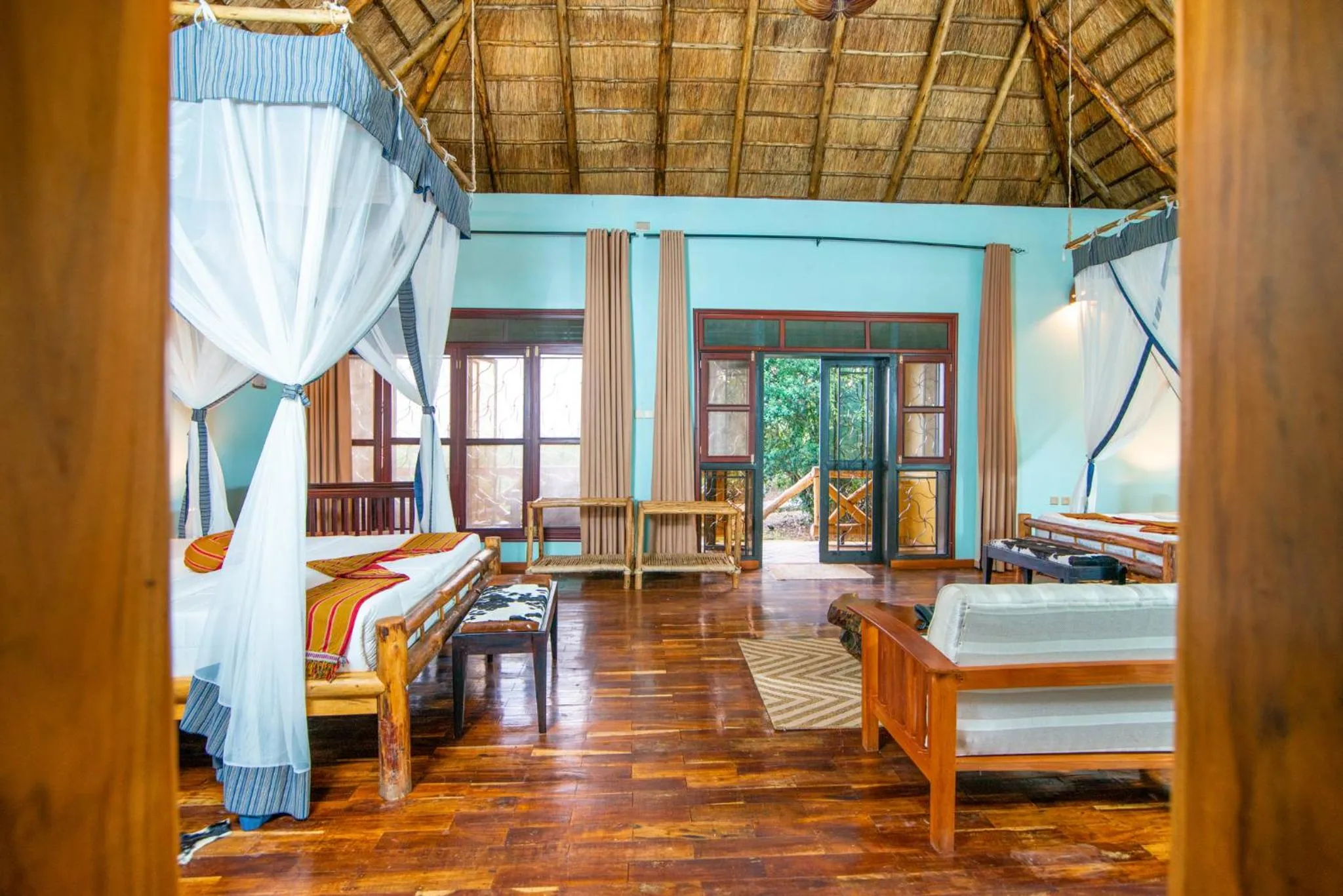 Bed in Buffalo Safari Lodge