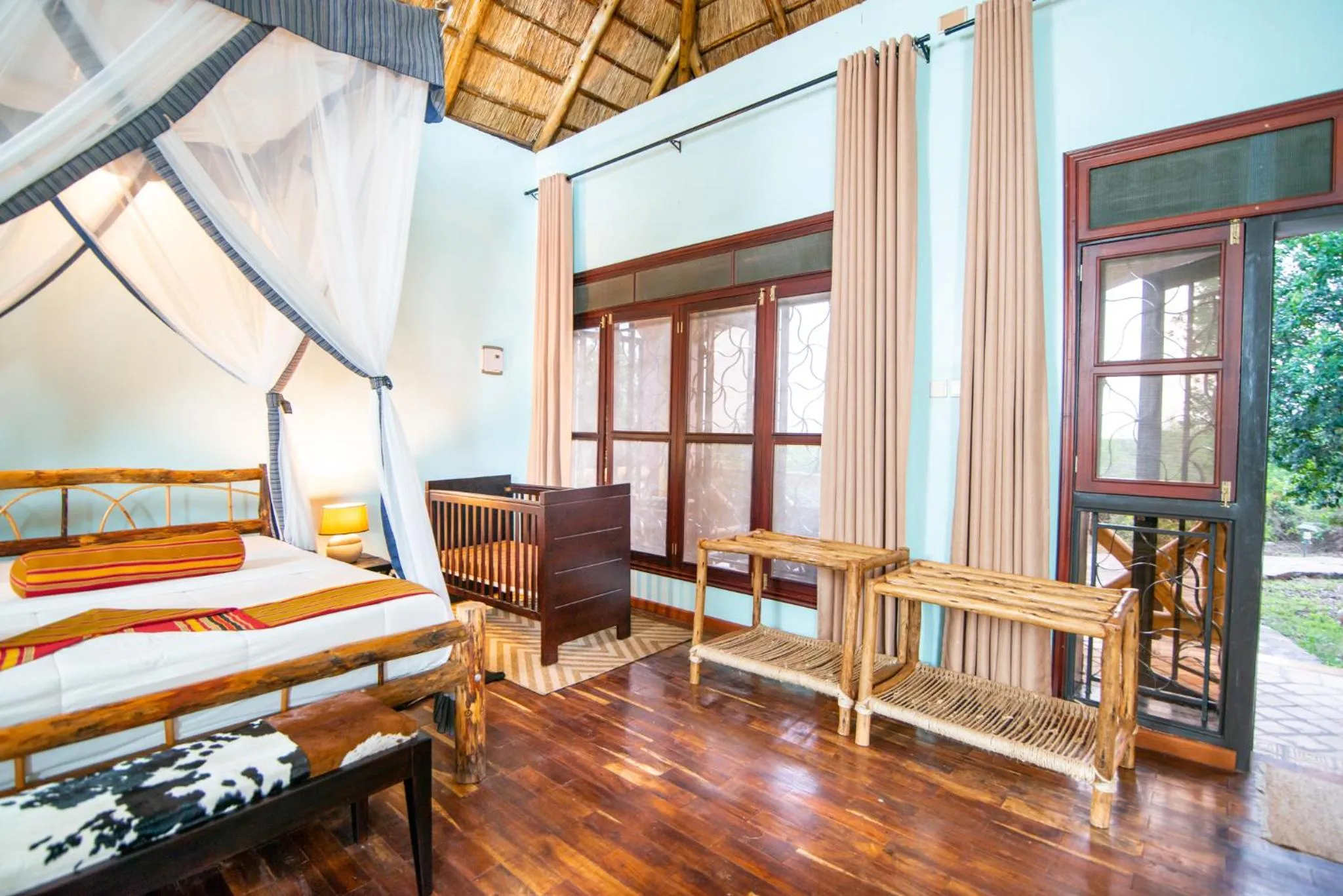 Bed in Buffalo Safari Lodge