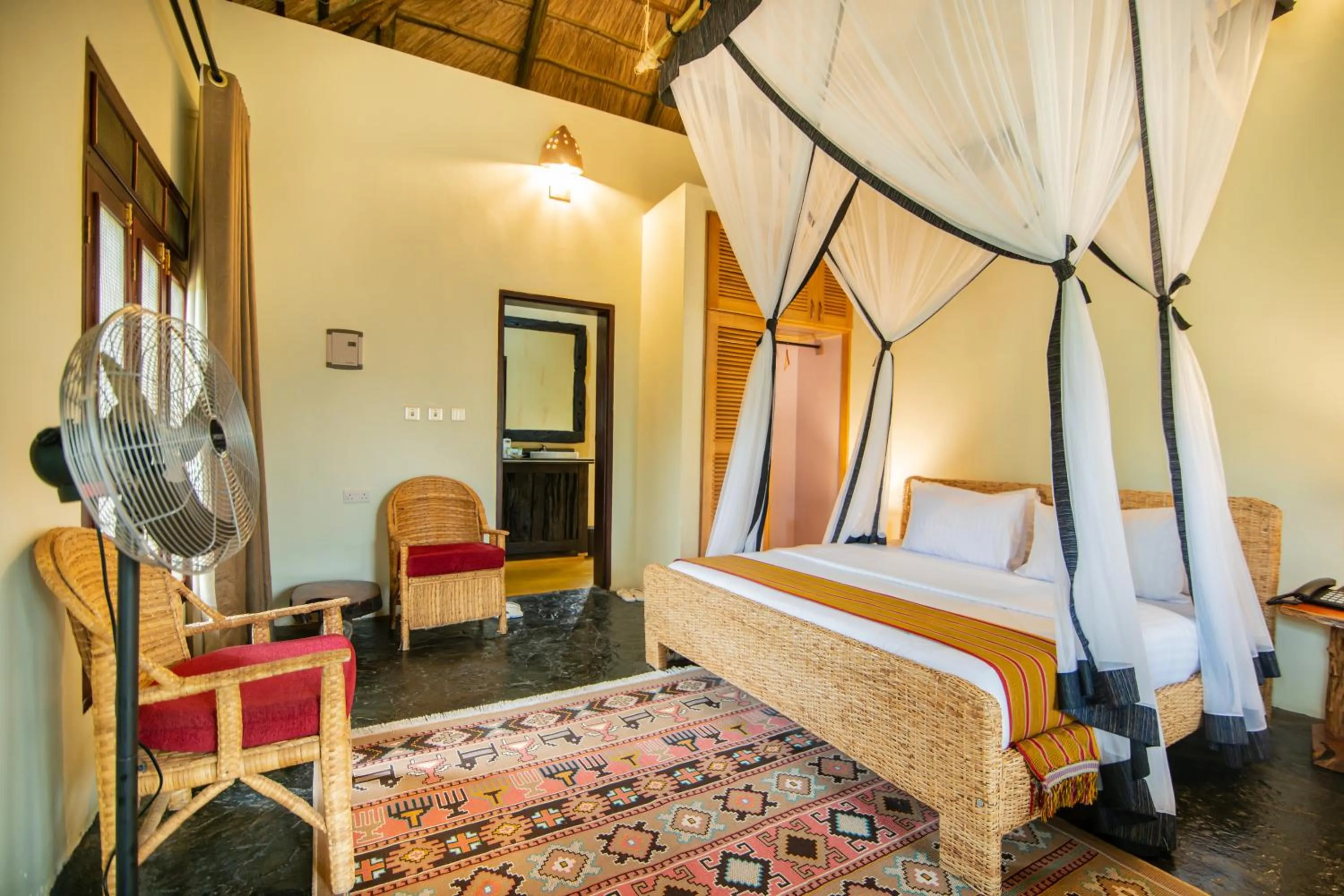 Bed in Buffalo Safari Lodge