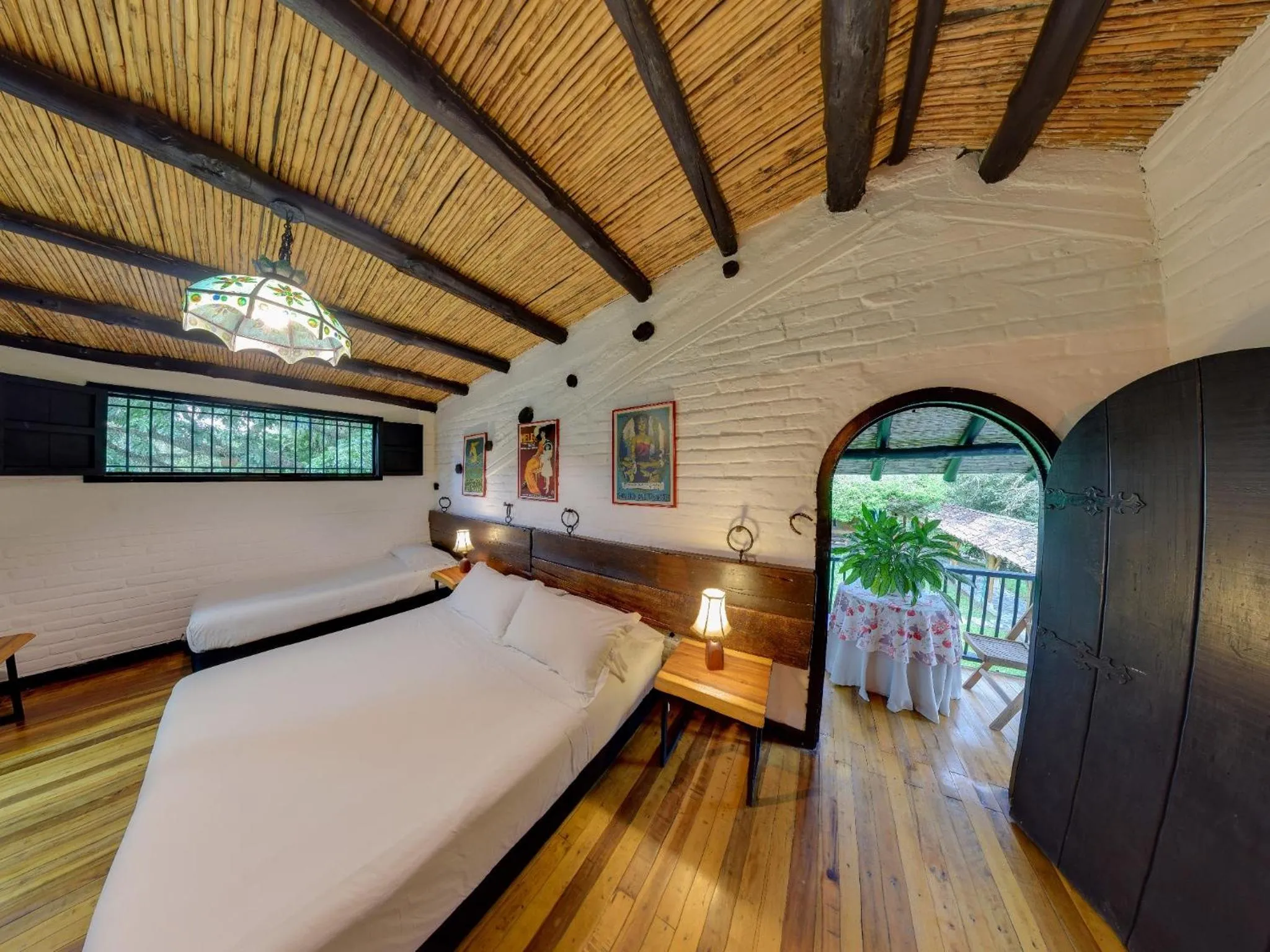 Bed in Eco Hotel Hacienda El Diamante