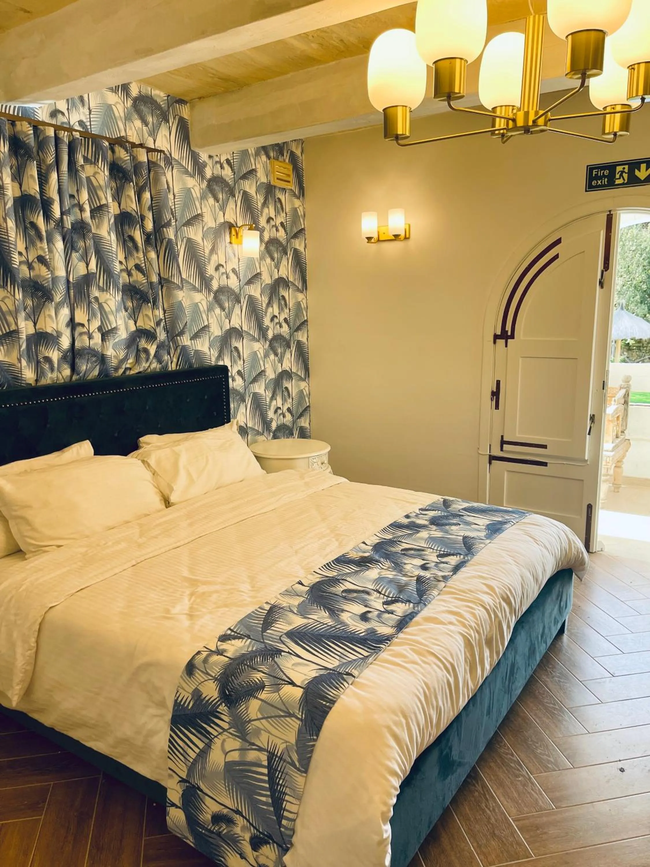 Bed in The Red Farm Relais & Spa