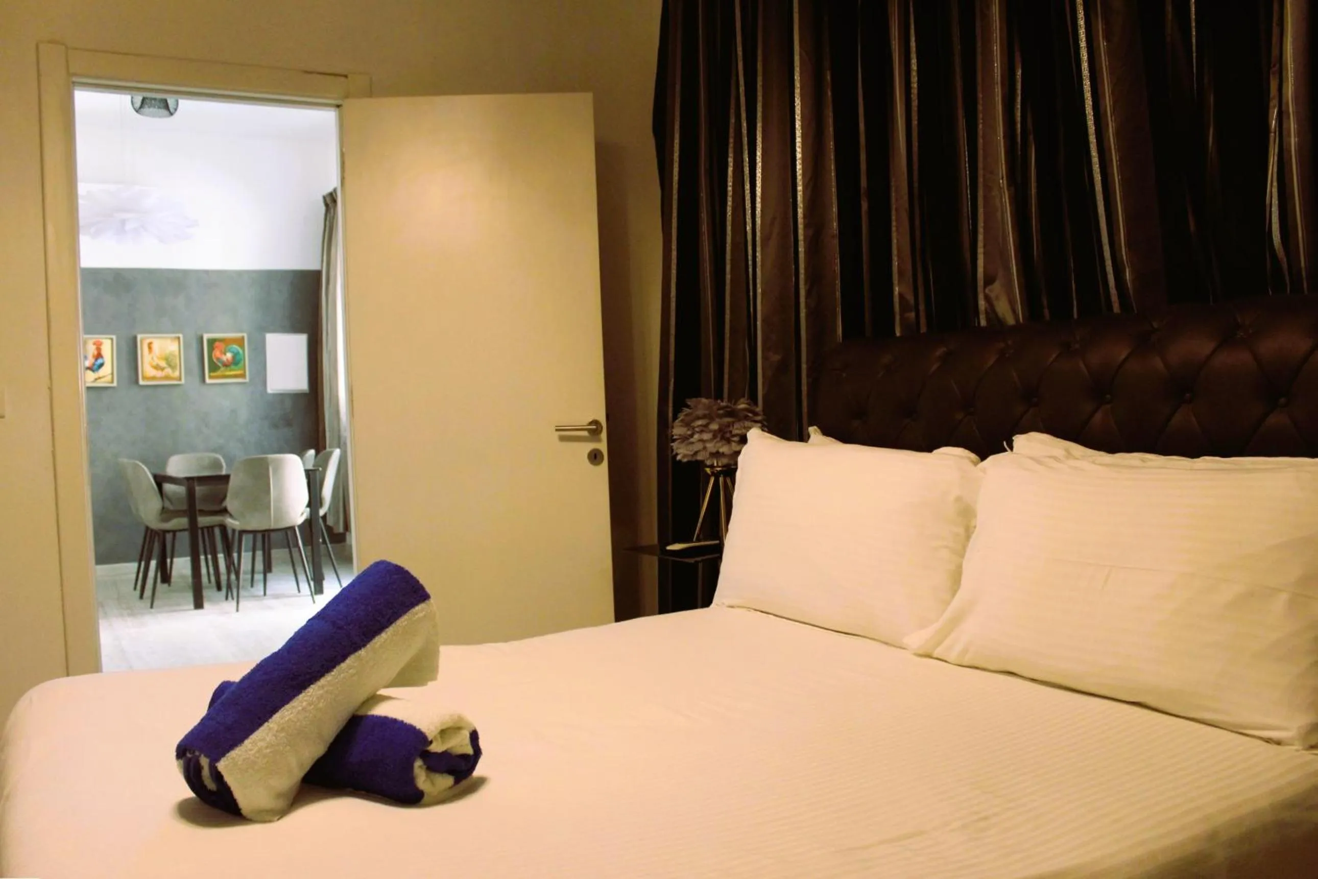 Bed in The Red Farm Relais & Spa