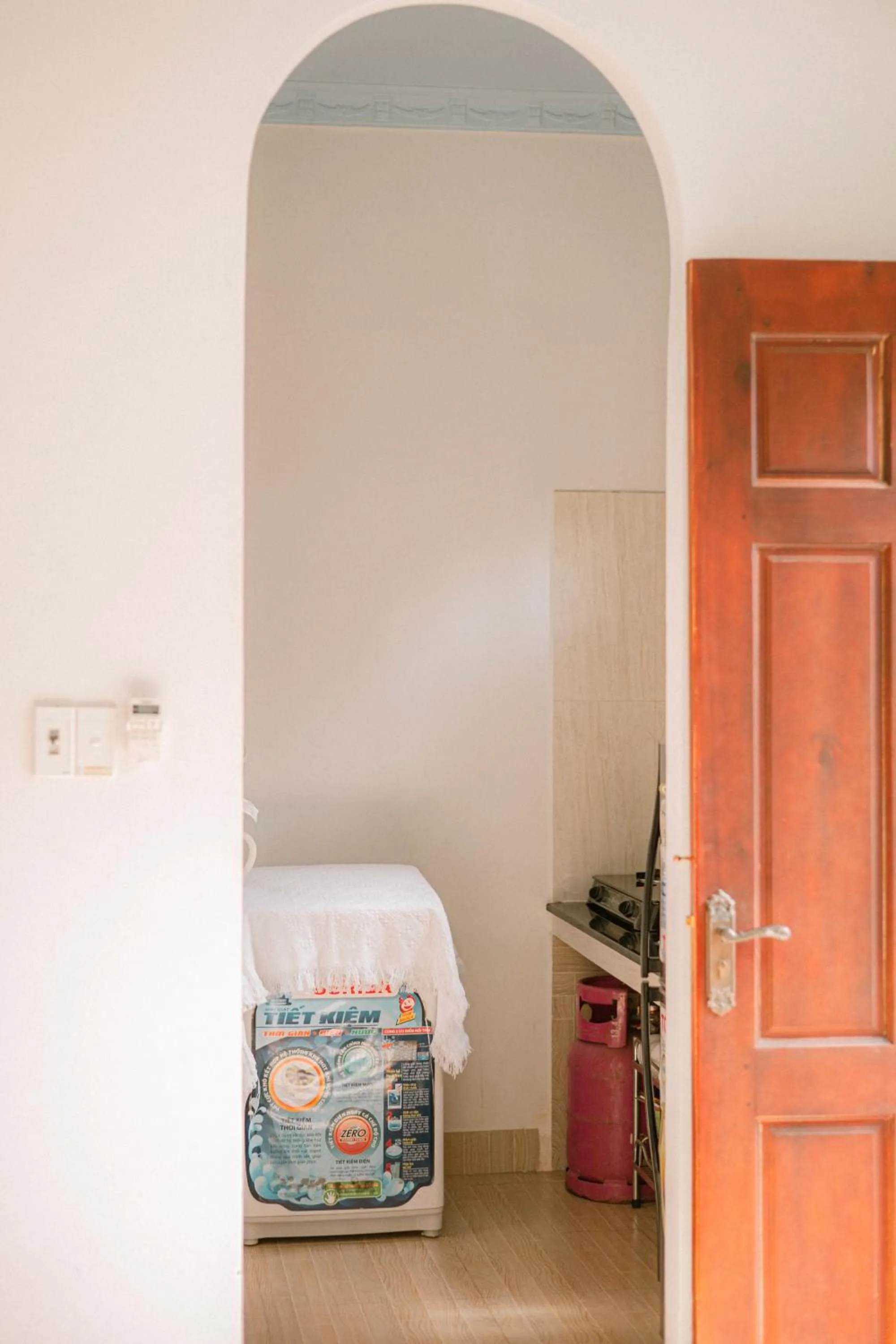 kitchen, Bed in Wings Bungalow