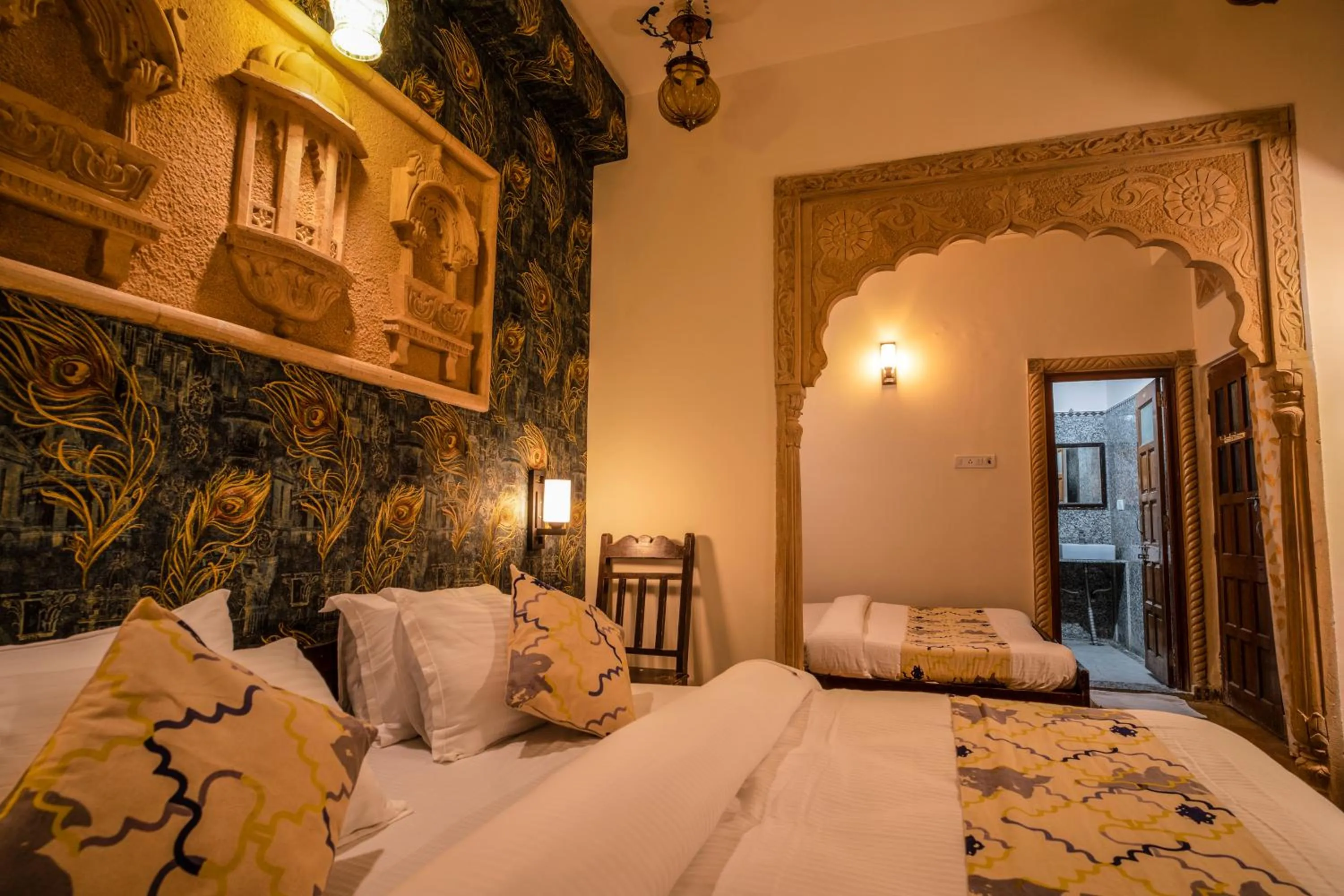 Bedroom, Bed in Tripli Hotels Prithvi Palace