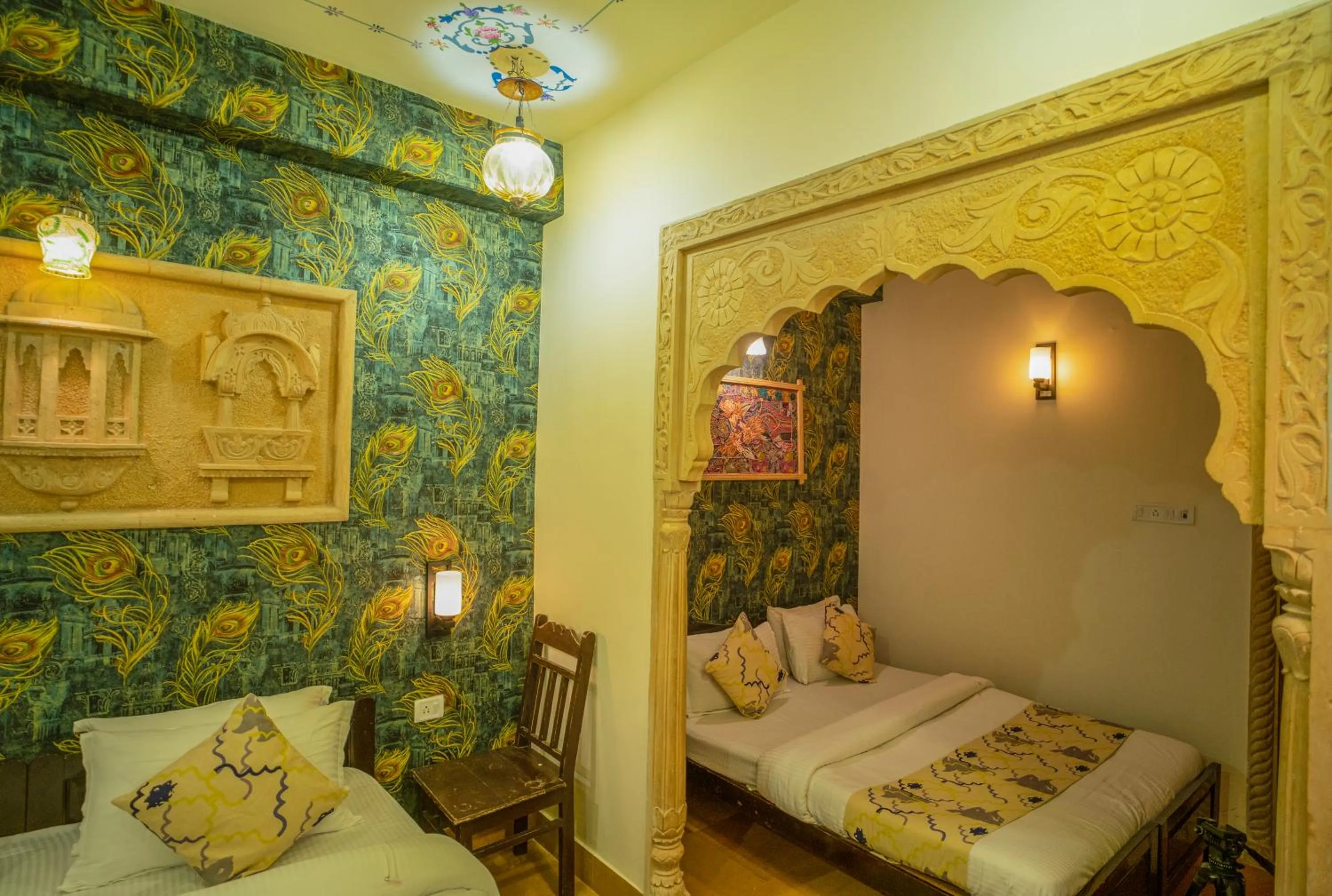 Bedroom, Bed in Tripli Hotels Prithvi Palace
