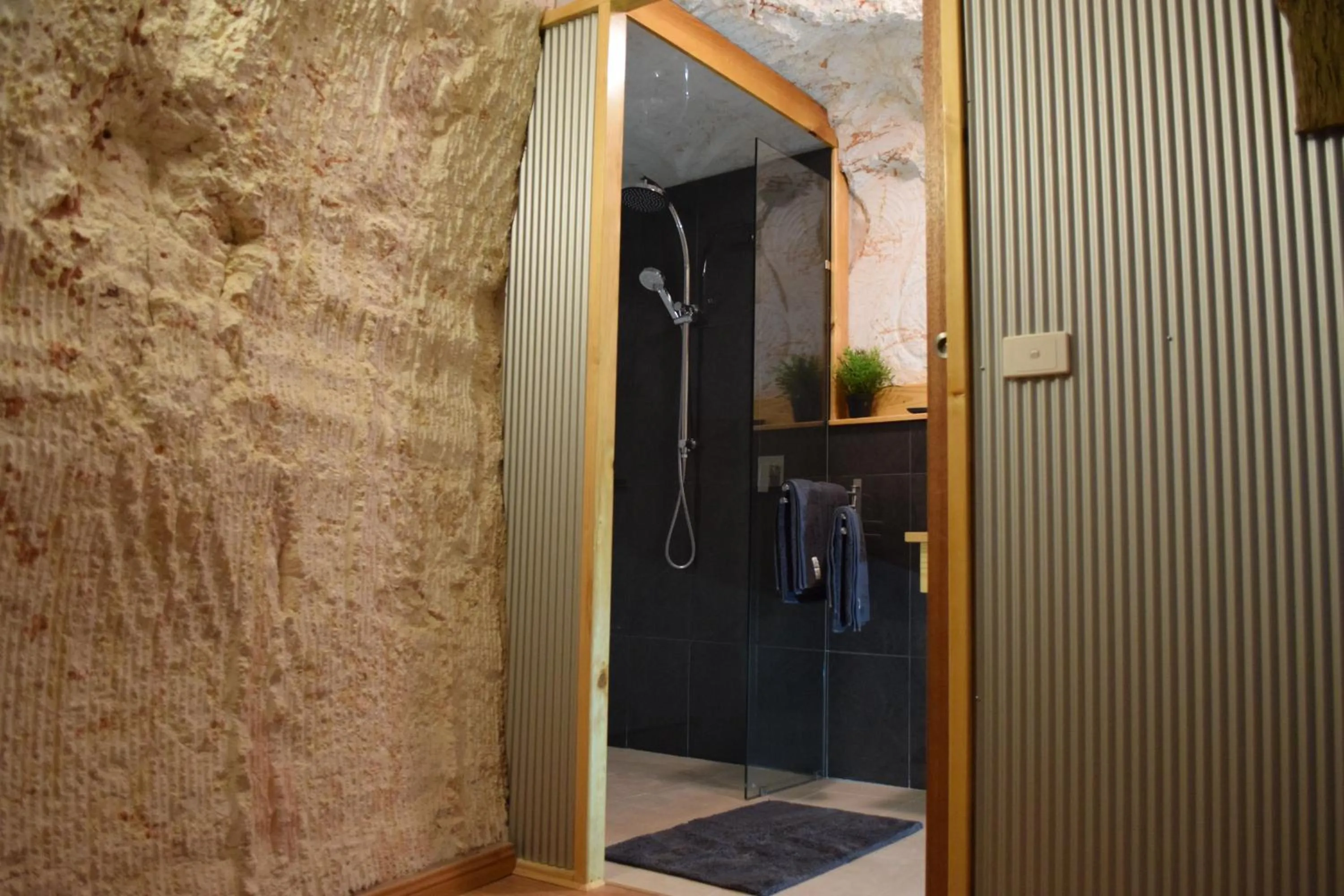 Bathroom in Dug Out B&B