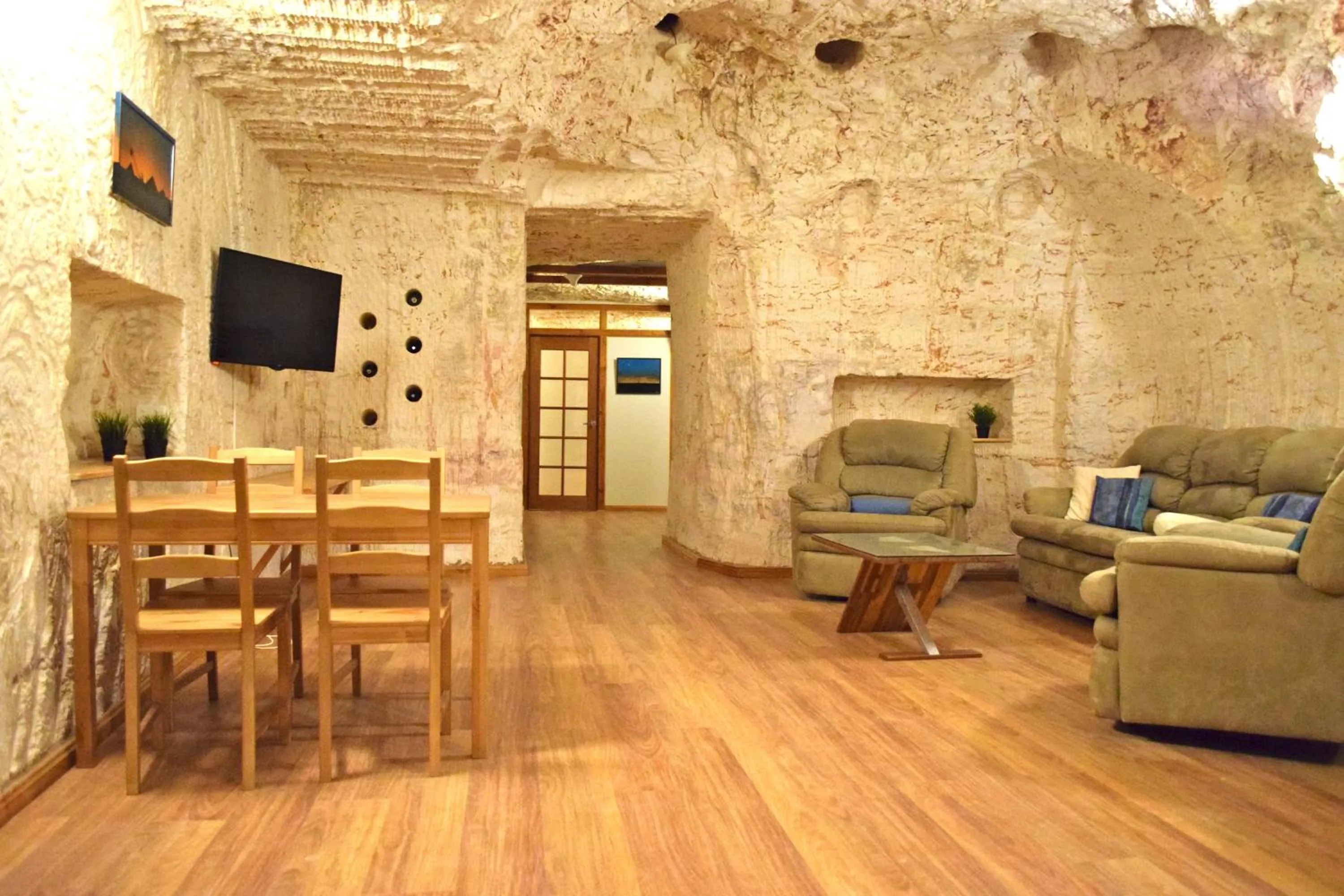 Living room in Dug Out B&B