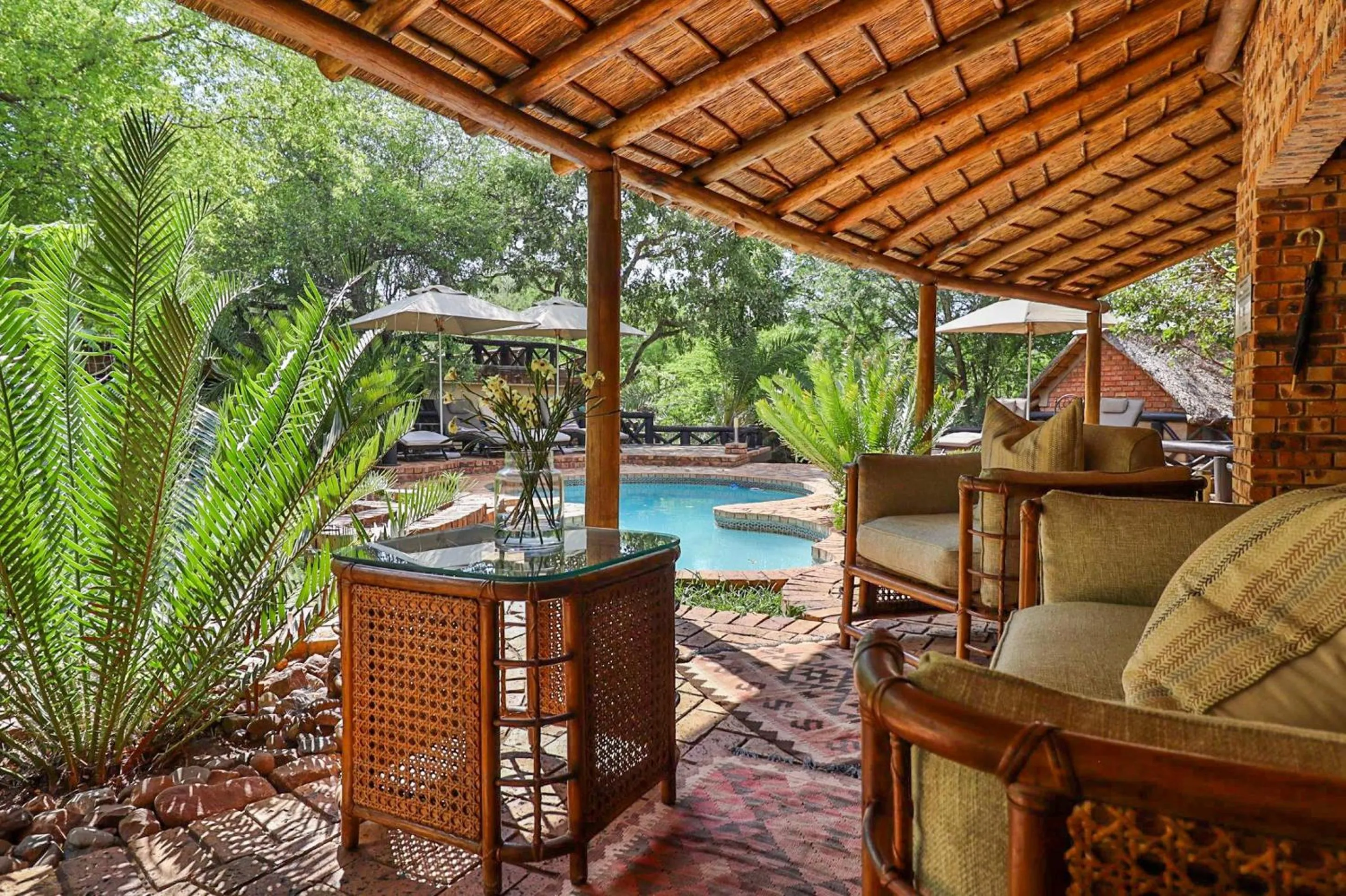 Patio in Kruger Riverside Lodge - No Load-shedding