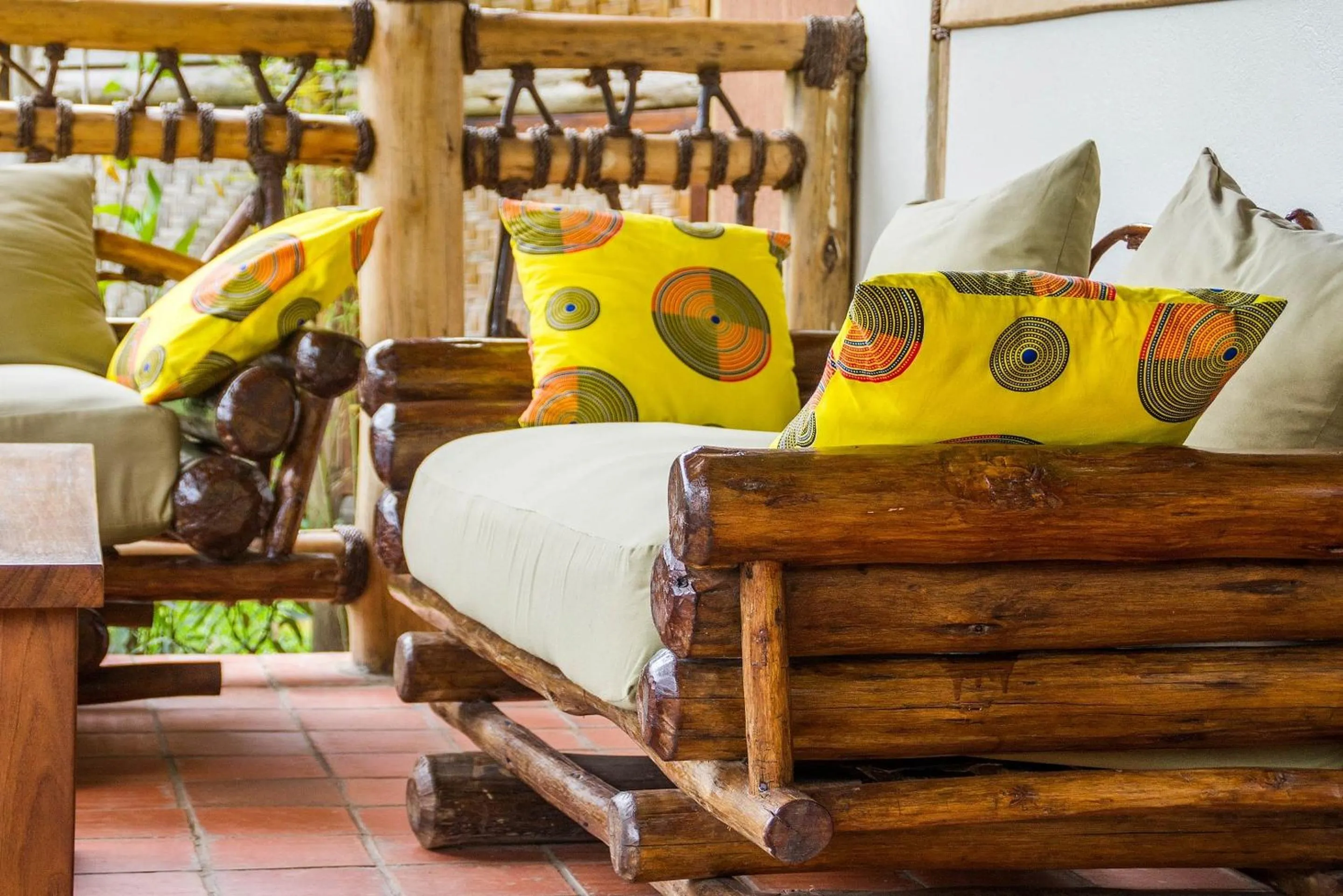 Seating area in Ichumbi Gorilla Lodge